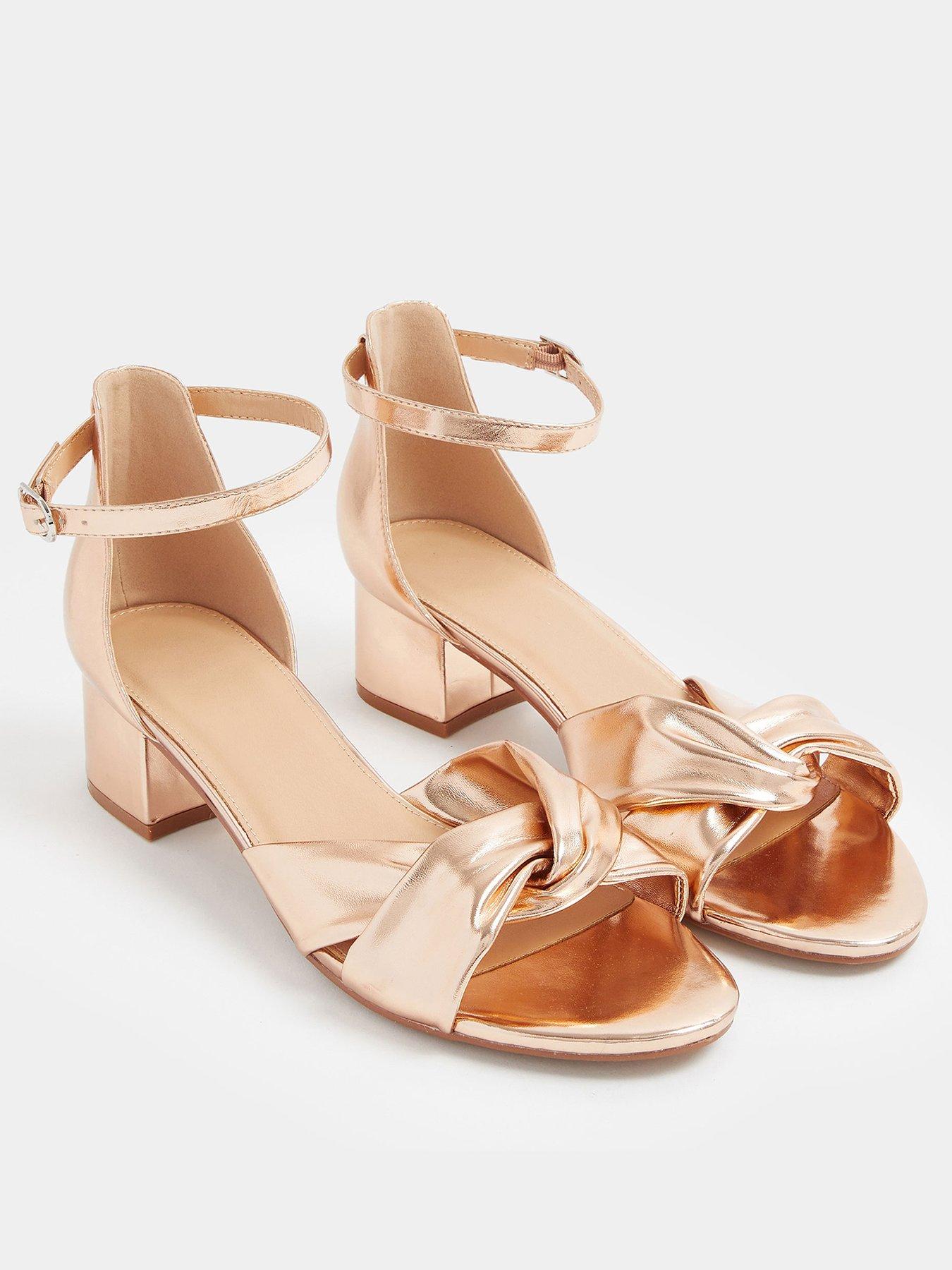 Image 2 of 4 of Yours Wide Fit Low Twist Almond Block Heel