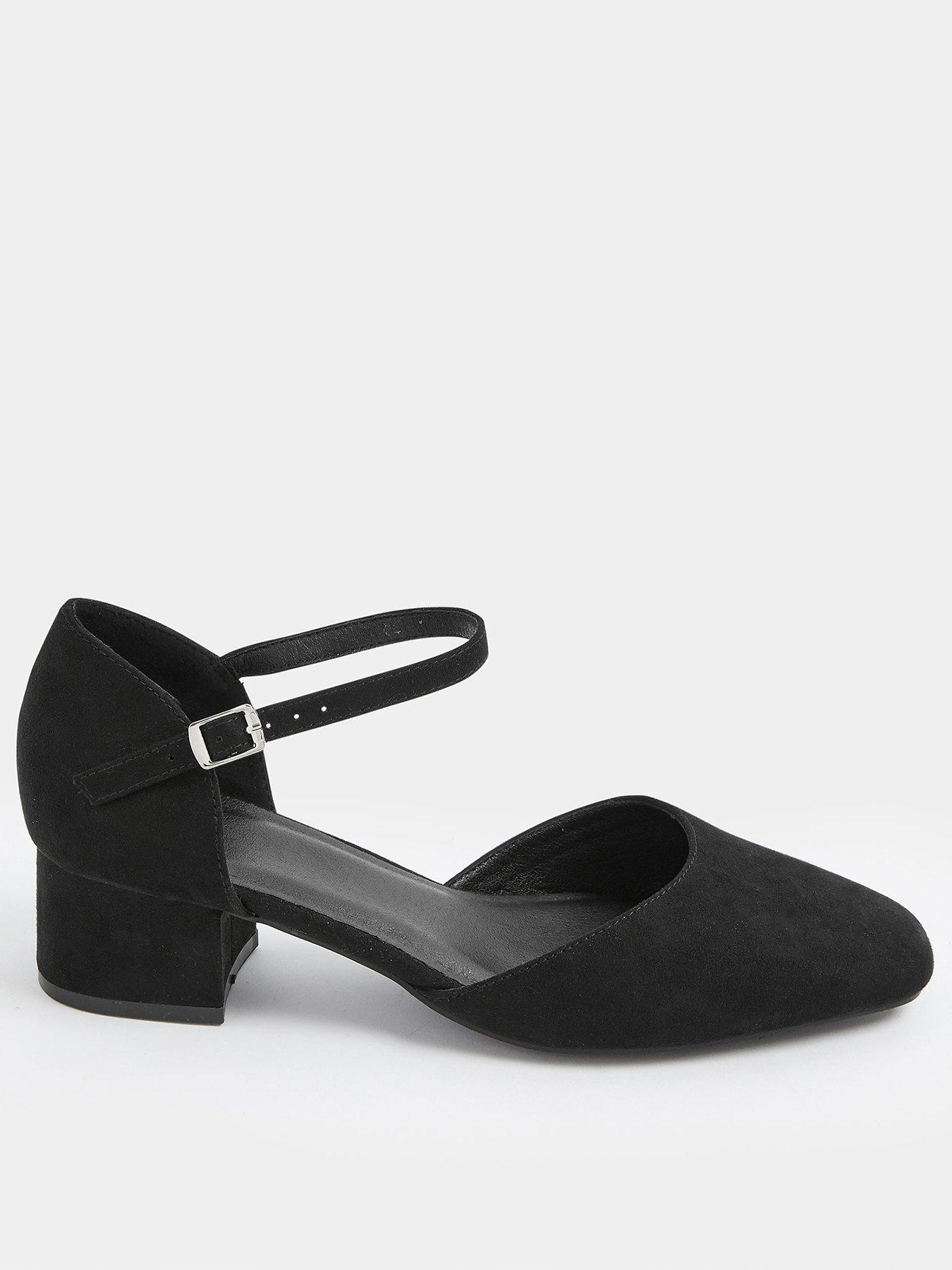 Image 1 of 4 of Yours Wide Fit 2 Part Square Toe Block Heel