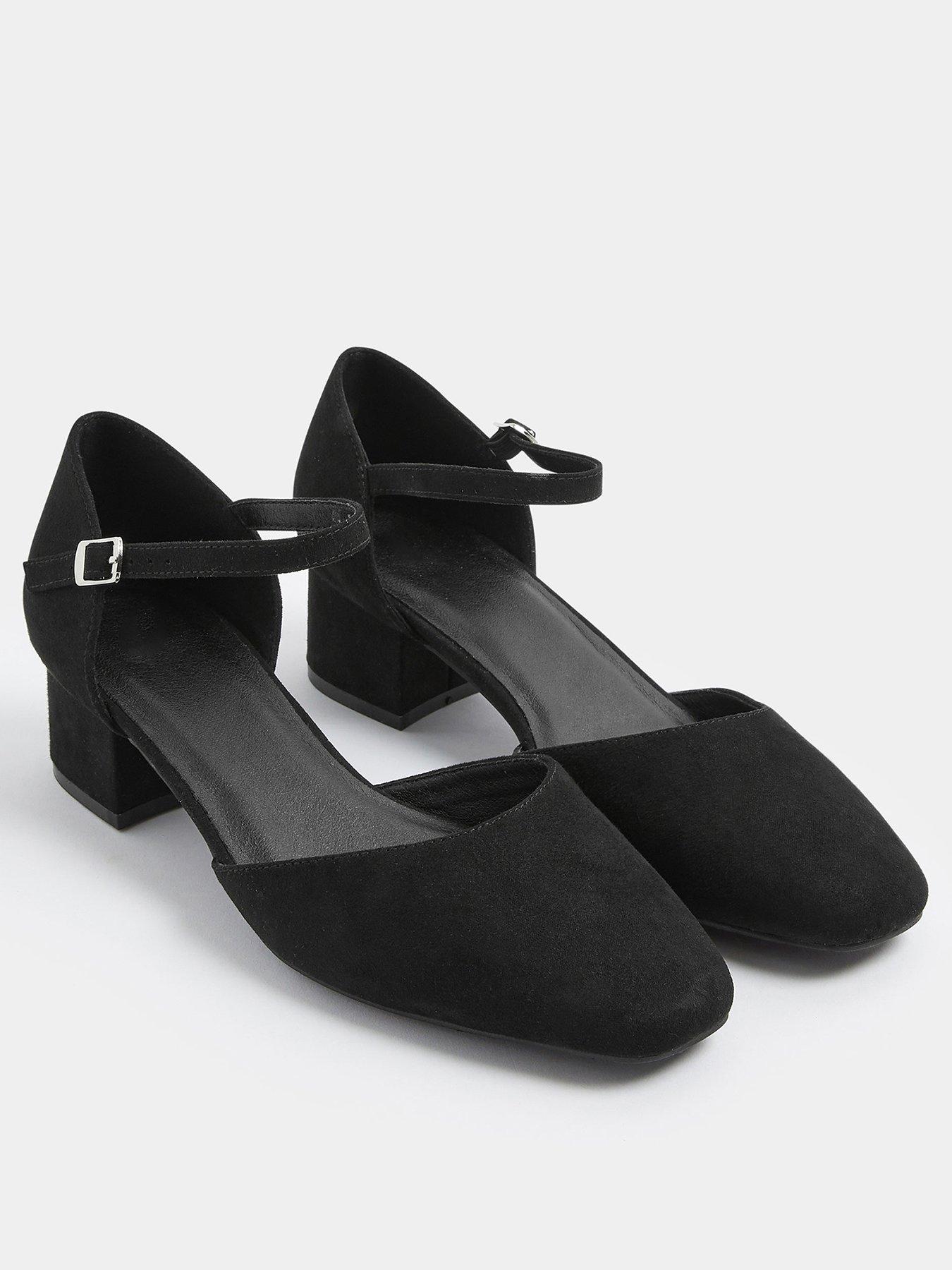 Image 2 of 4 of Yours Wide Fit 2 Part Square Toe Block Heel