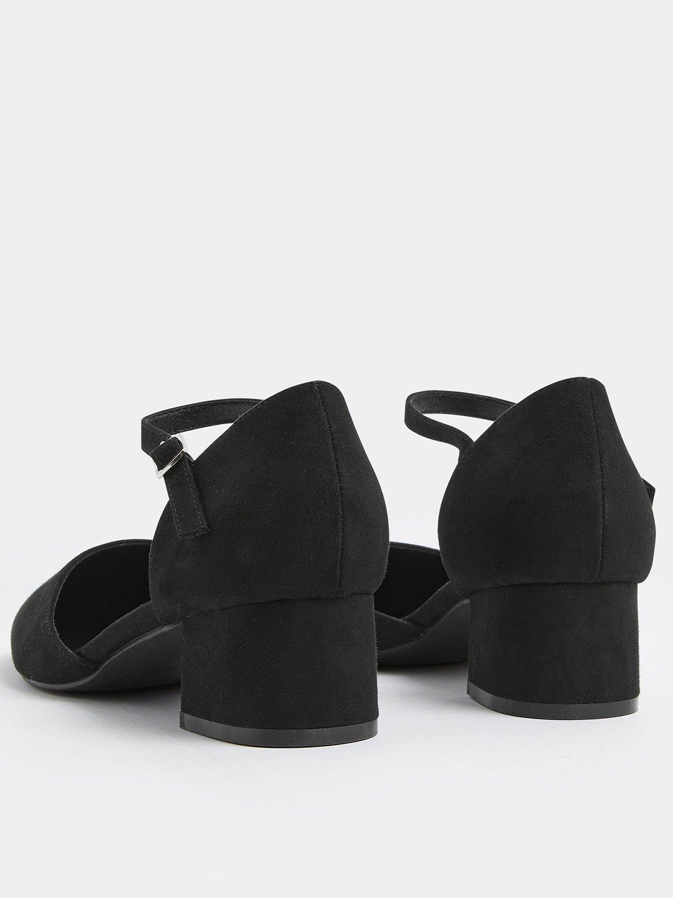 Image 3 of 4 of Yours Wide Fit 2 Part Square Toe Block Heel