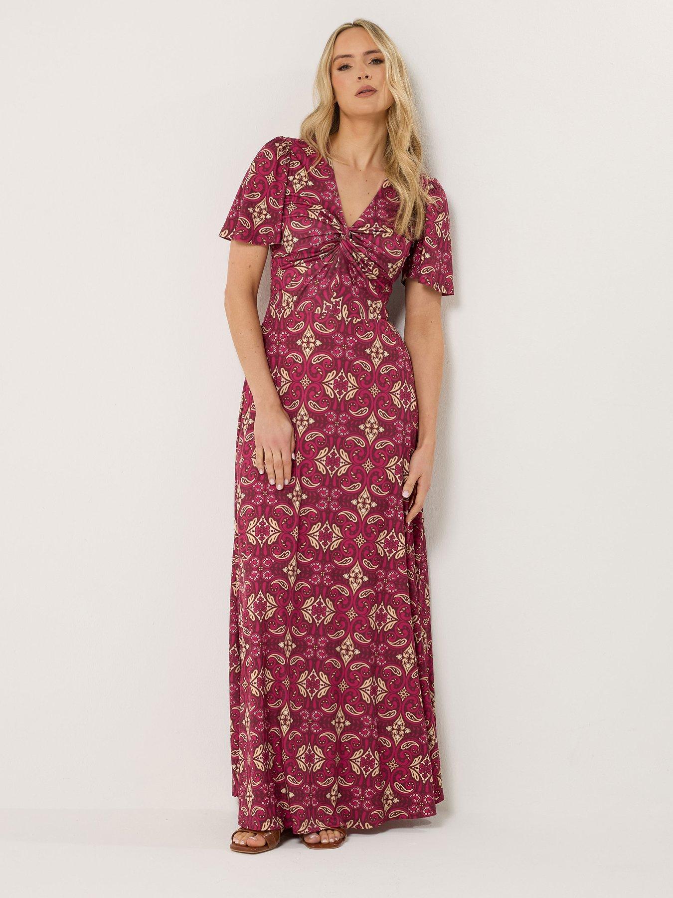 Image 3 of 4 of Long Tall Sally Tall Swirl Tile Ity Twist Front Dress