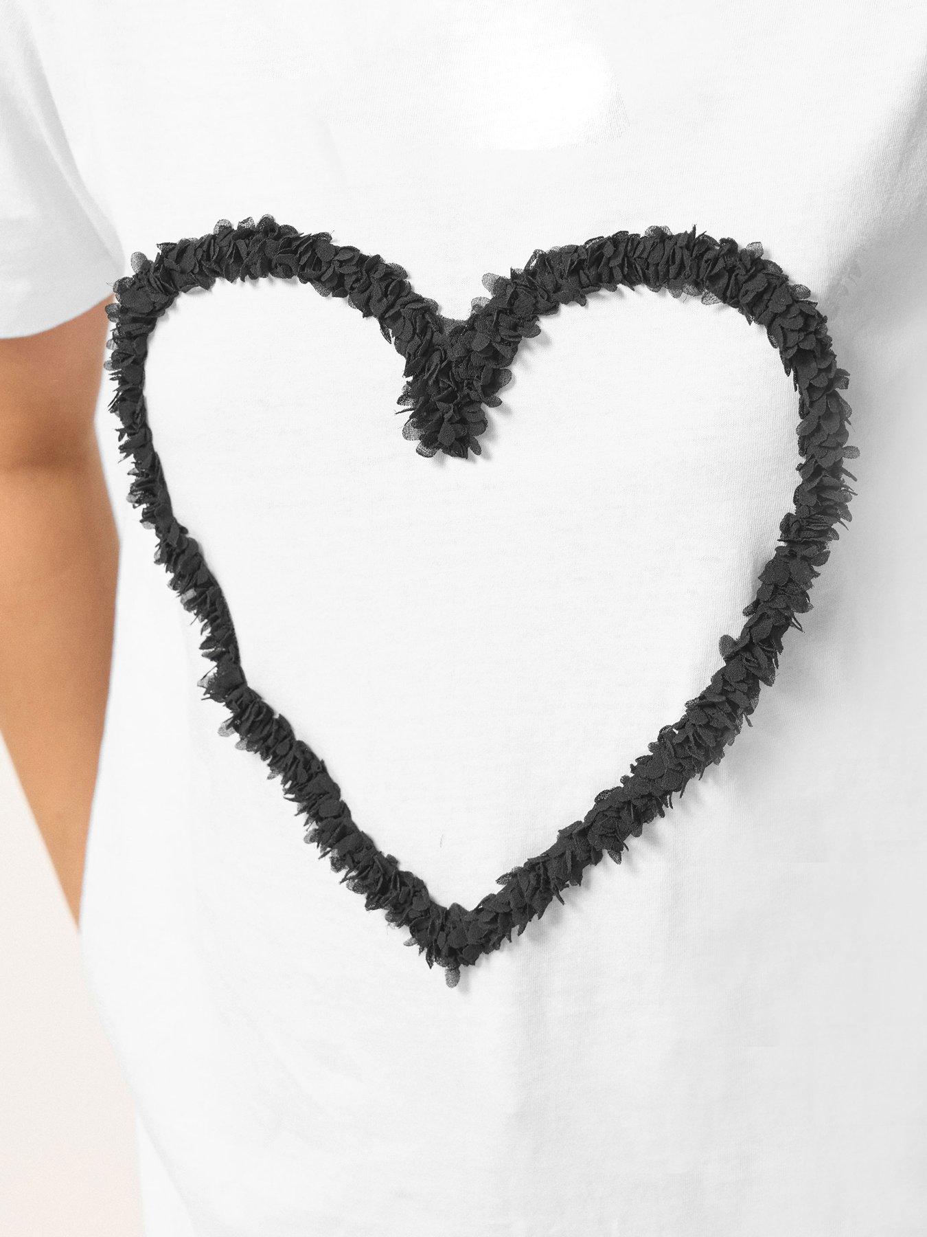 Image 4 of 4 of PixieGirl Petite Heart Applique Short Sleeve T-Shirt