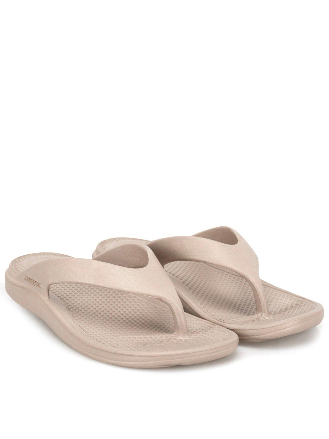 TOTES Solbounce Ladies Toe Post - Taupe