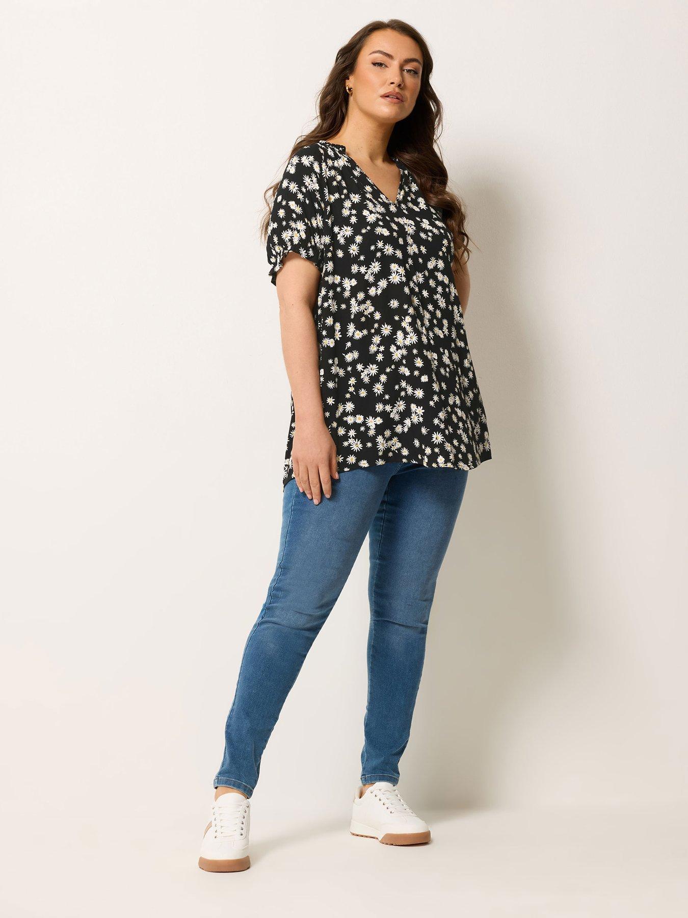 Image 3 of 4 of Yours Curve Crinkle Gypsy Top