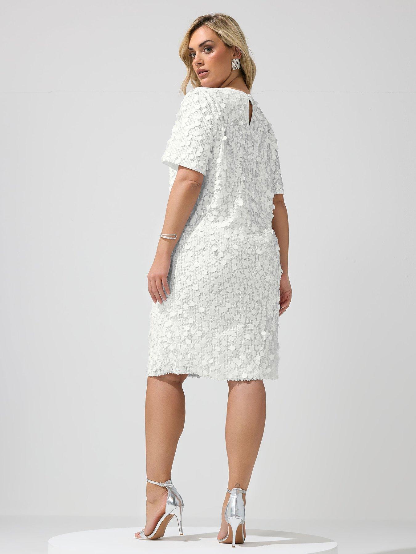 Image 2 of 5 of Yours Curve Sequin T-Shirt Dress