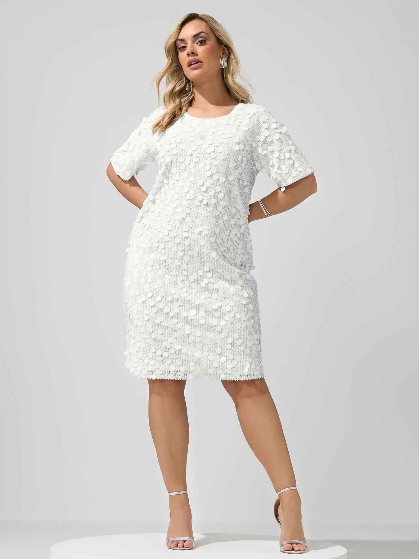 Image 3 of 5 of Yours Curve Sequin T-Shirt Dress