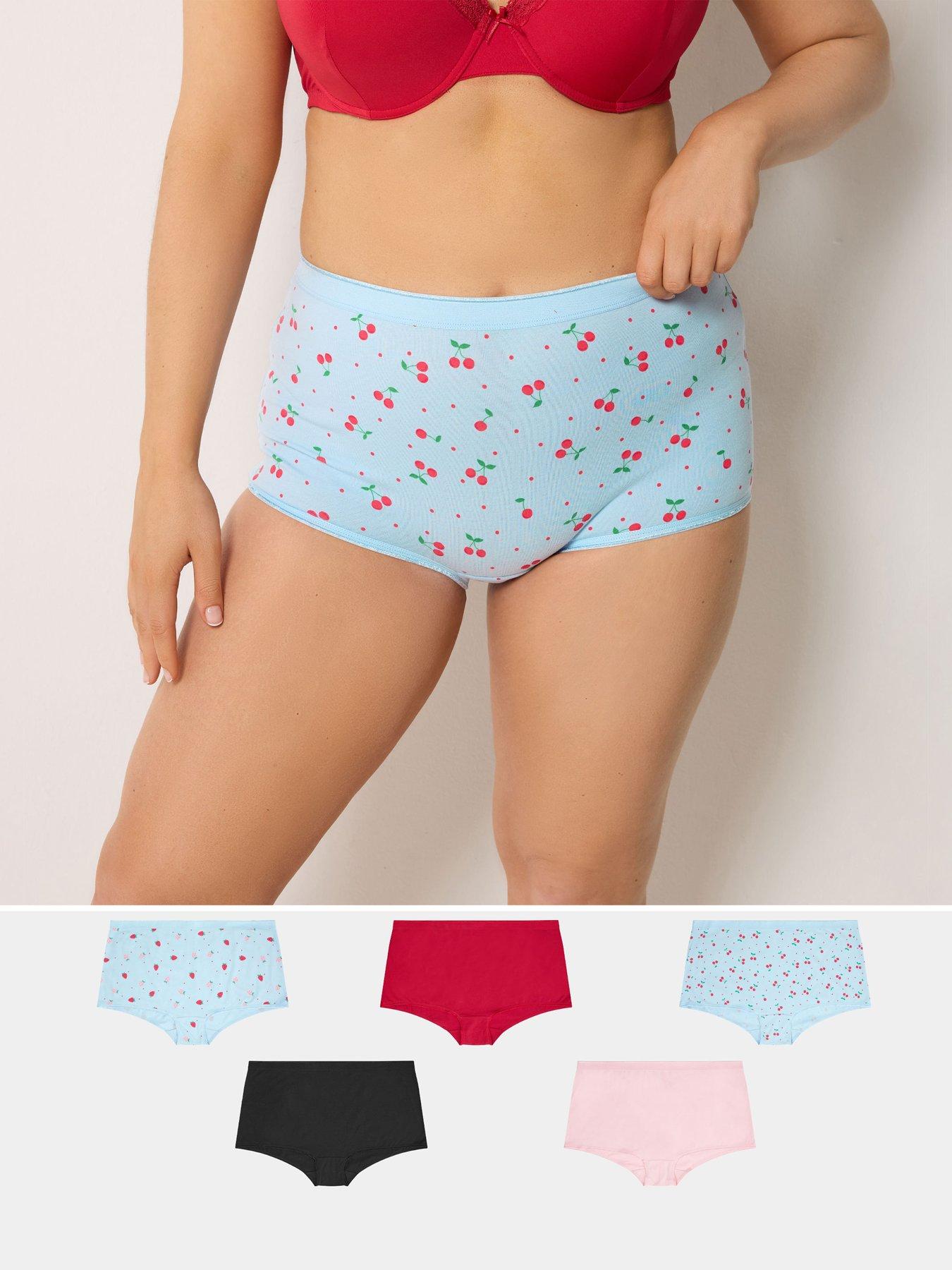 Yours Curve 5 Pack Berry Print Shorts