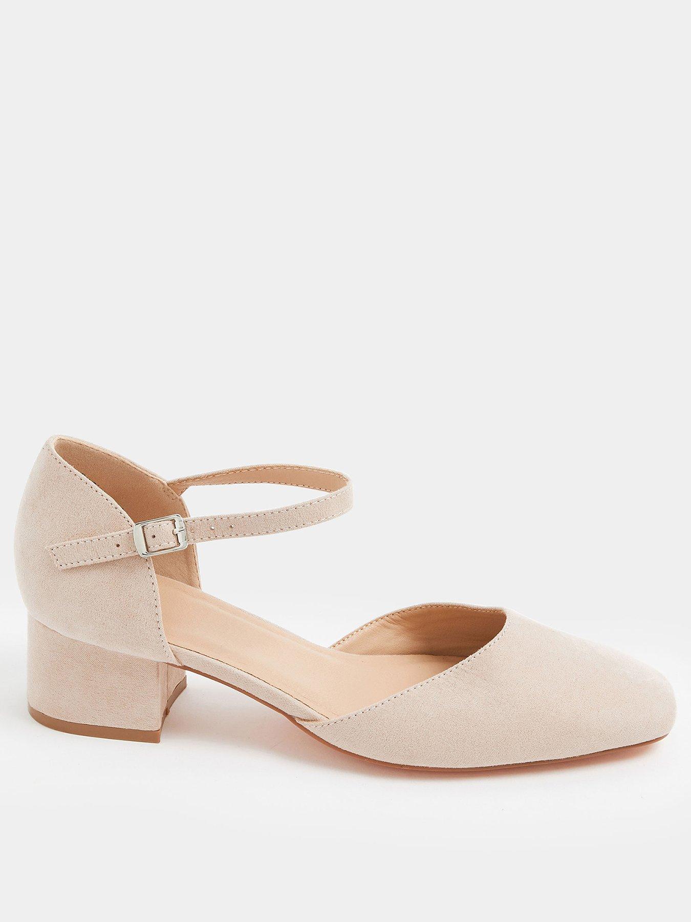 Yours Wide Fit 2 Part Square Toe Block Heel