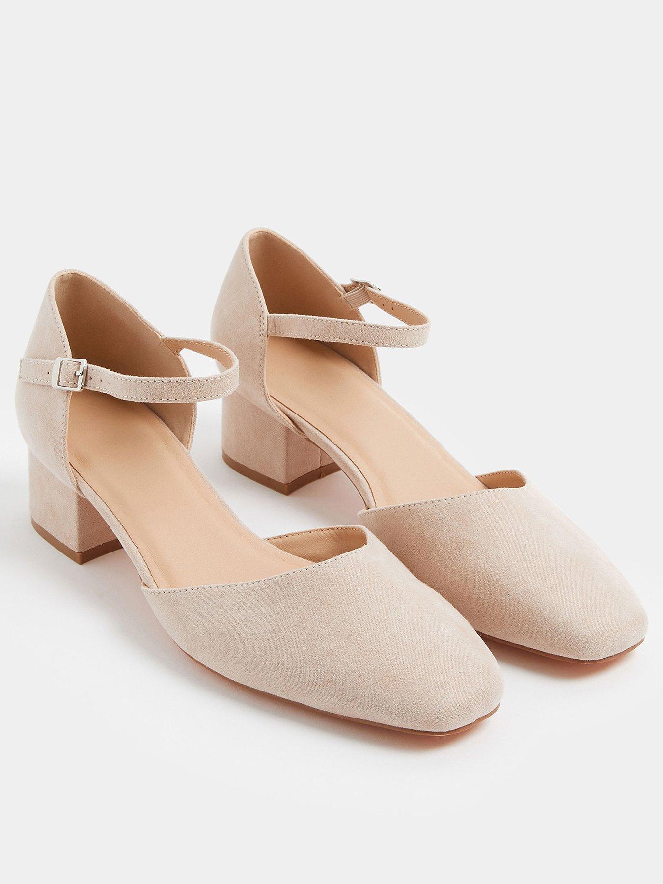 Image 2 of 4 of Yours Wide Fit 2 Part Square Toe Block Heel