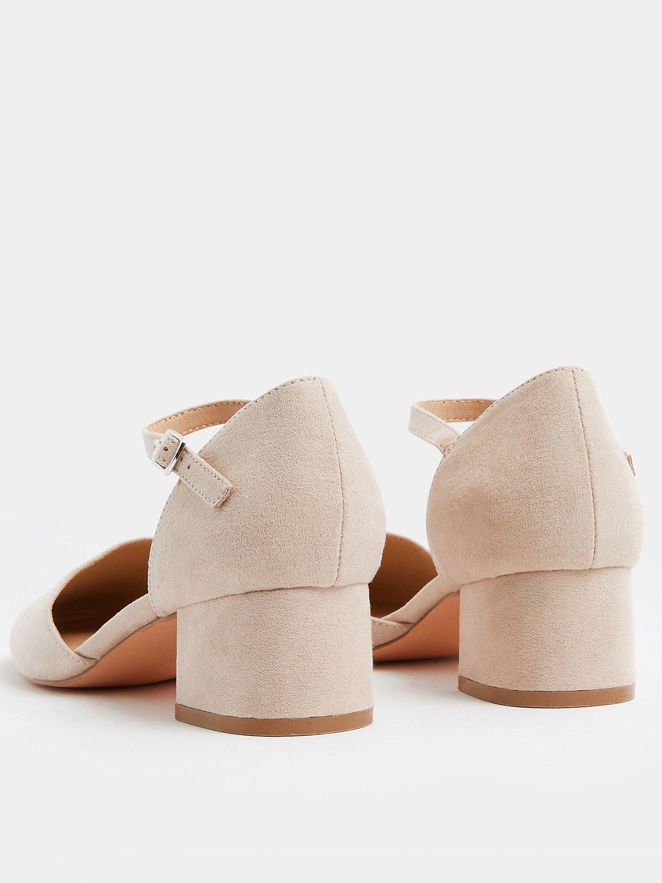 Image 3 of 4 of Yours Wide Fit 2 Part Square Toe Block Heel