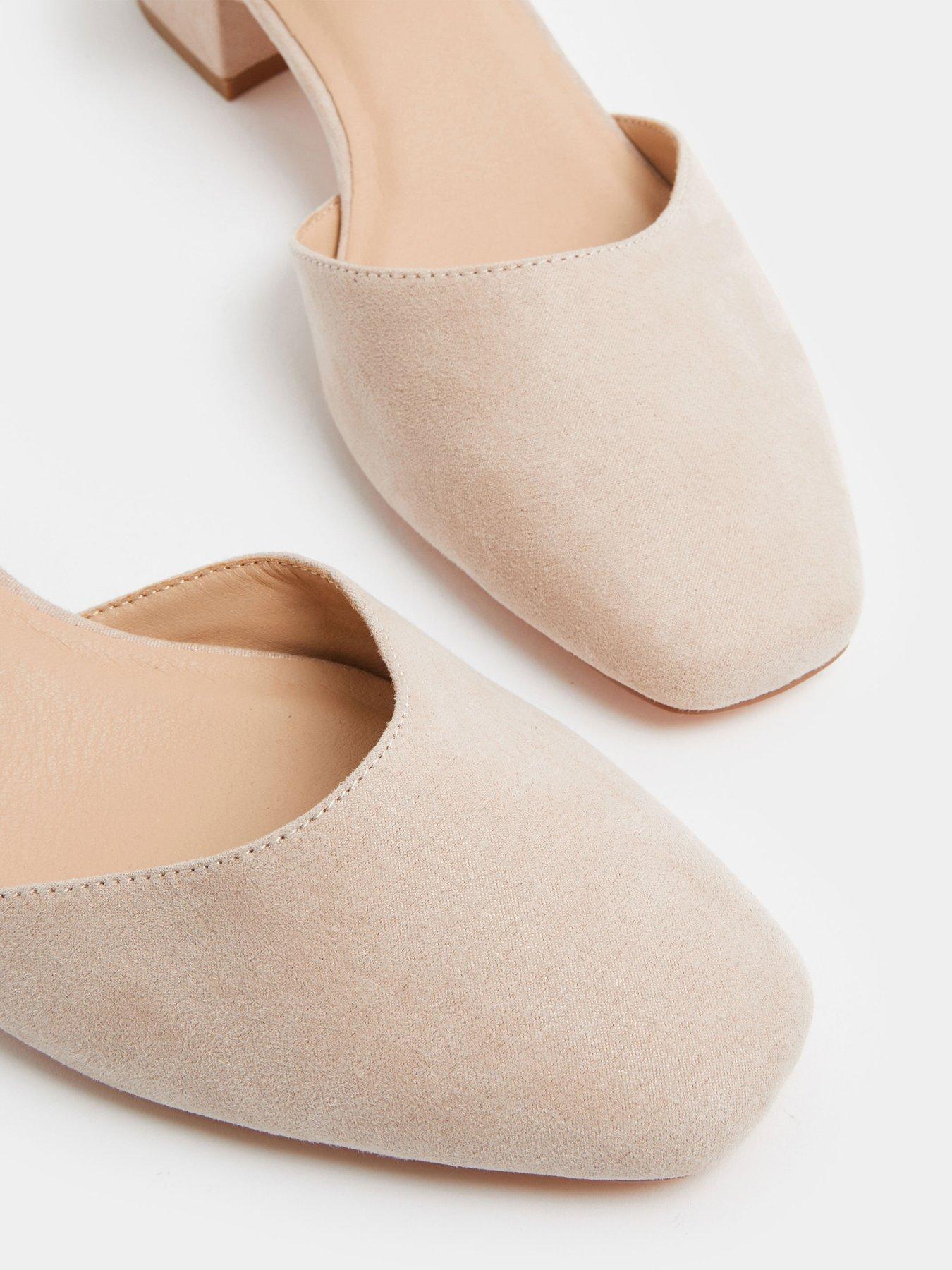 Image 4 of 4 of Yours Wide Fit 2 Part Square Toe Block Heel