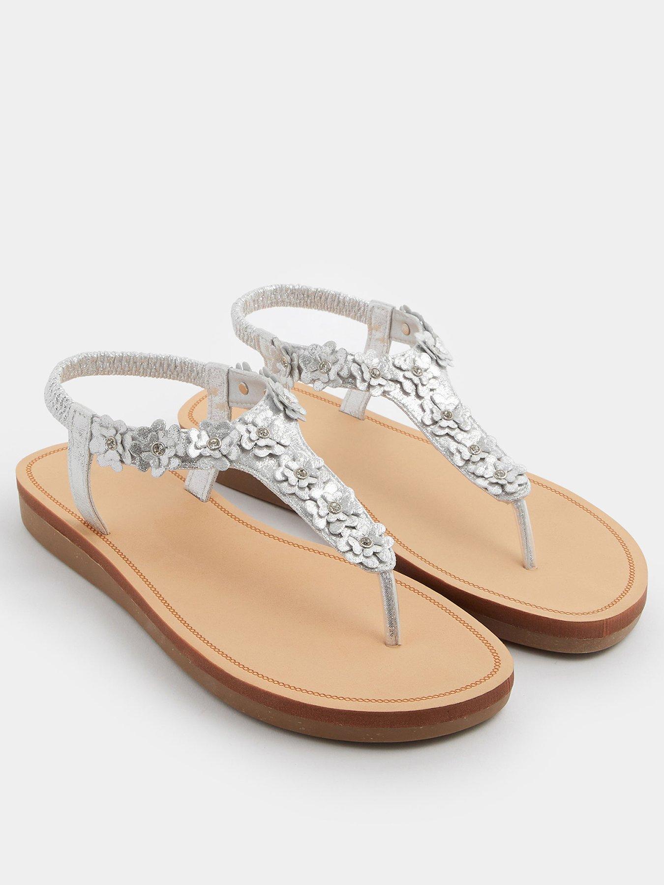 Image 2 of 4 of Yours Wide Fit Ditsy Flower Sandal