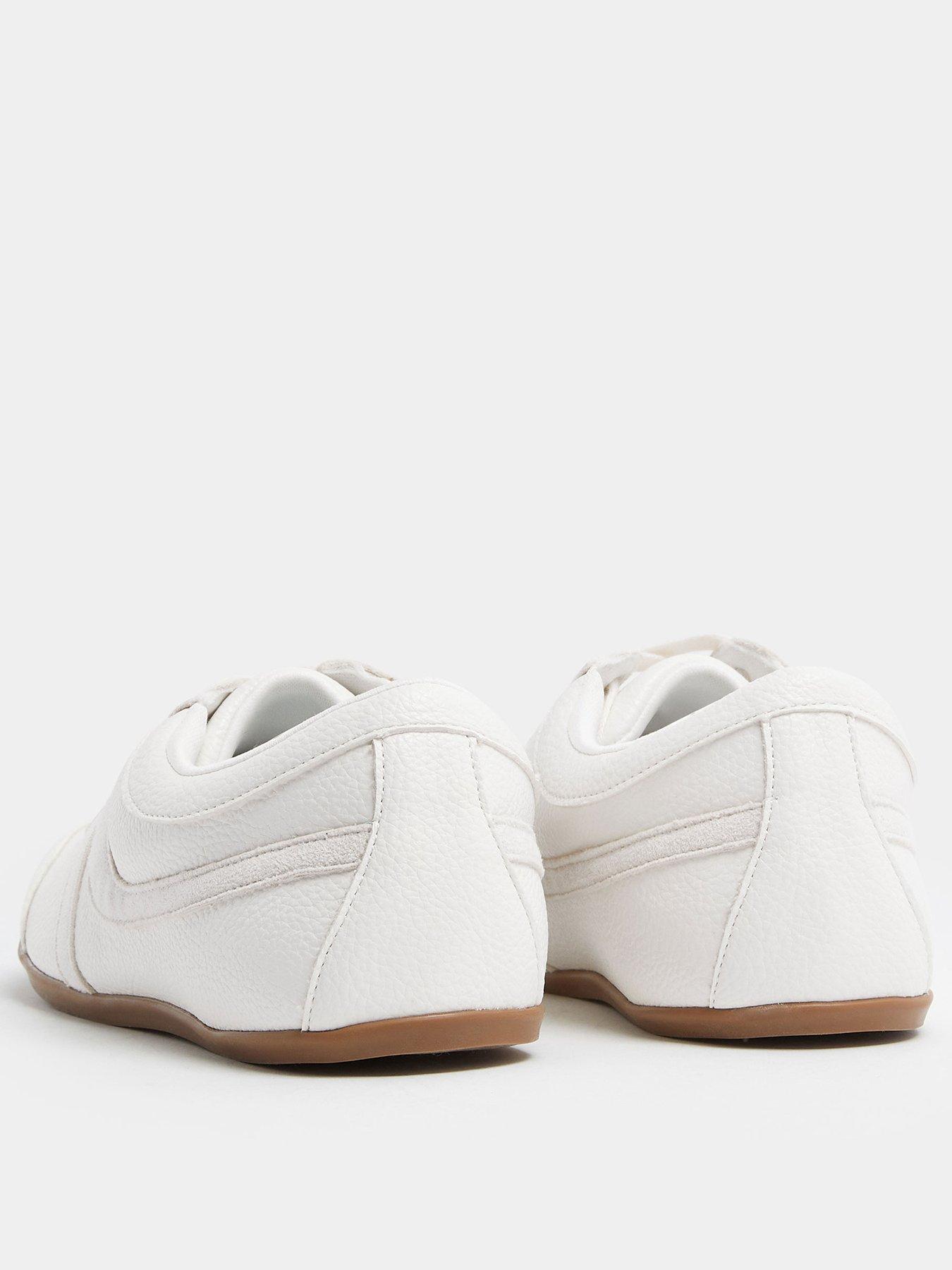 Image 3 of 4 of Yours Retro Stripe Trainers - White
