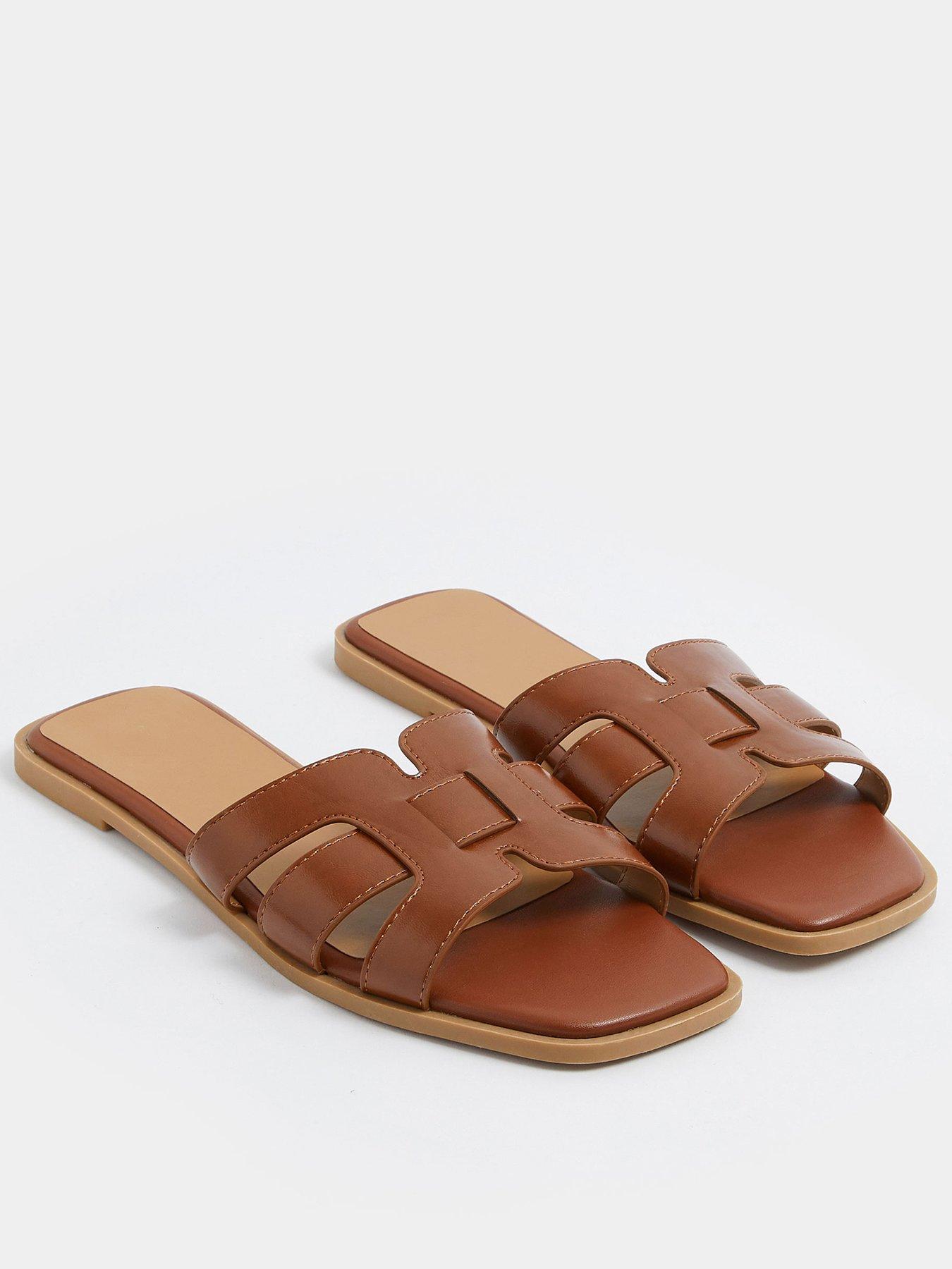 Image 2 of 4 of Yours Extra Wide Fit Cut Out Mule Sandal