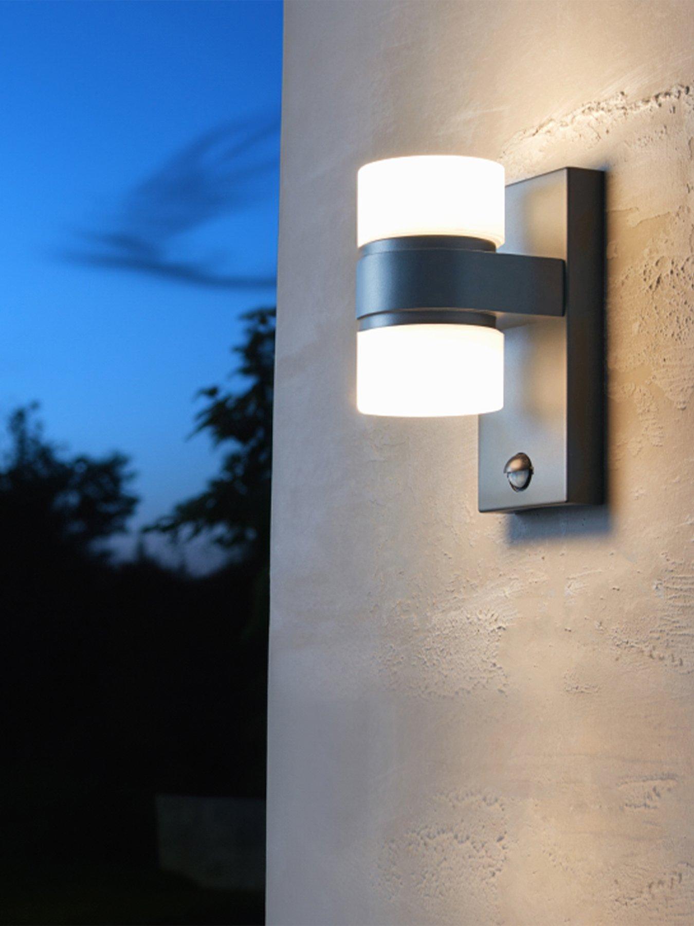 Eglo Atollari 2-Light Modern Exterior Wall Light With Sensor