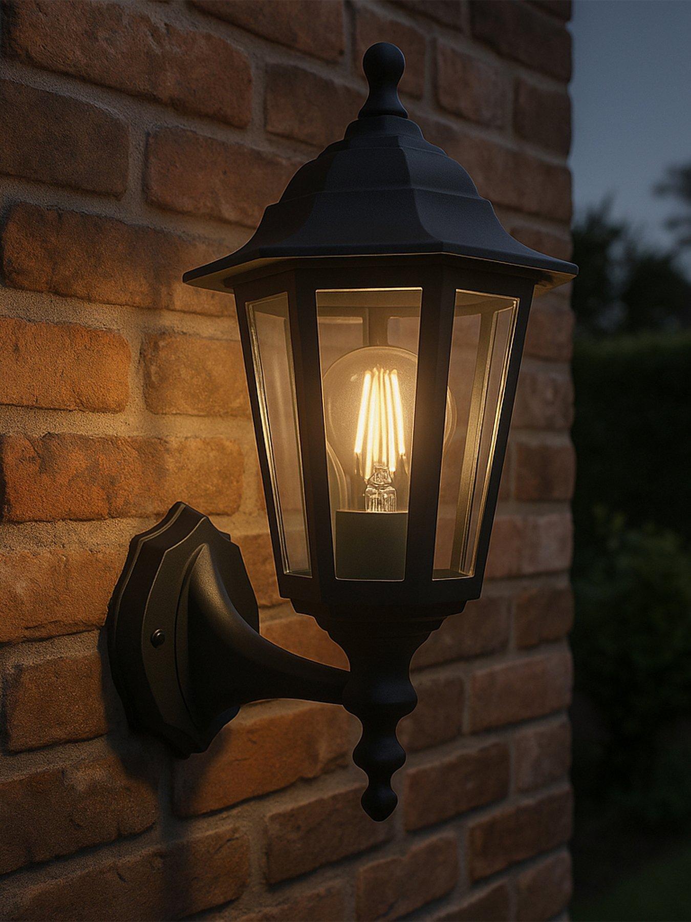 Image 1 of 4 of Eglo Olgiata-E Plastic Classic Outdoor Wall Light, Black