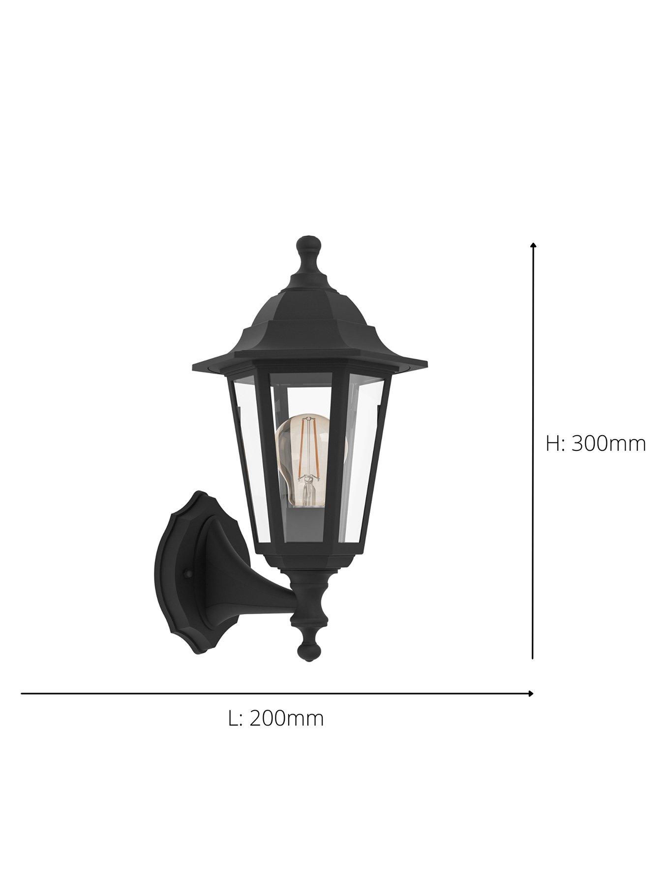 Image 4 of 4 of Eglo Olgiata-E Plastic Classic Outdoor Wall Light, Black