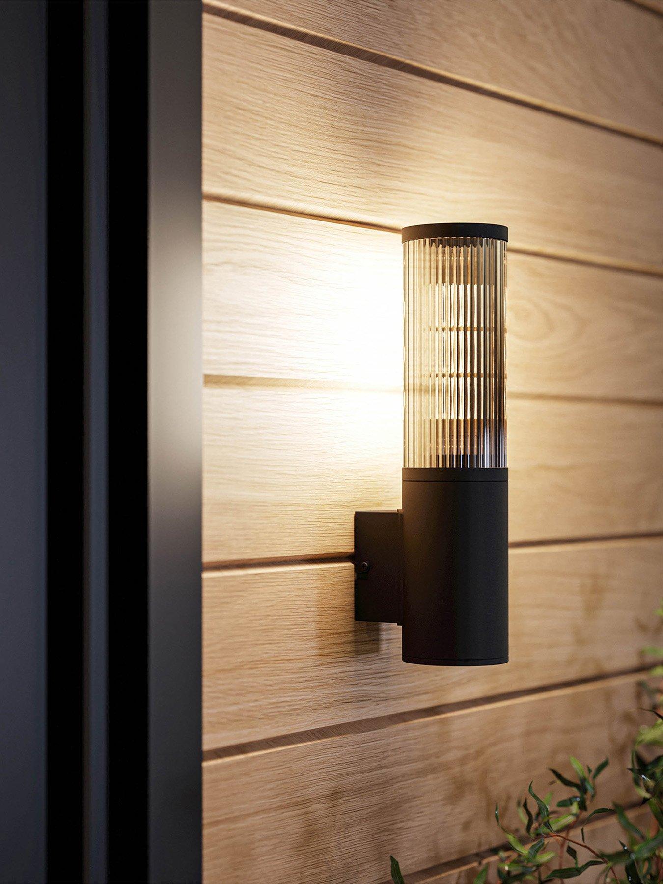 Eglo Salle Sleek Outdoor Wall Light Black
