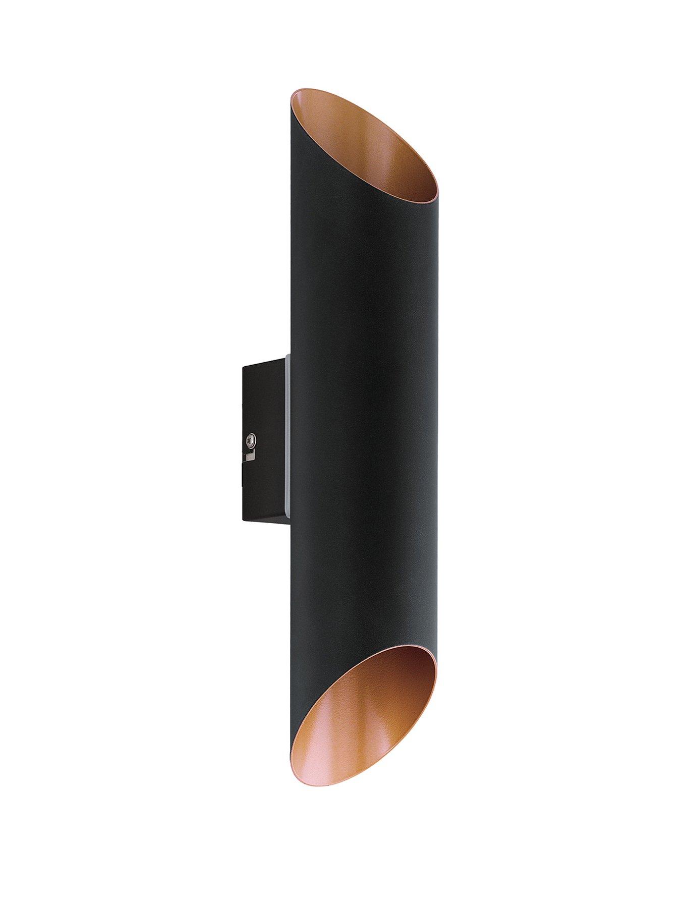 Image 2 of 5 of Eglo Agolada 2-Light Copper And Black Exterior Wall Light