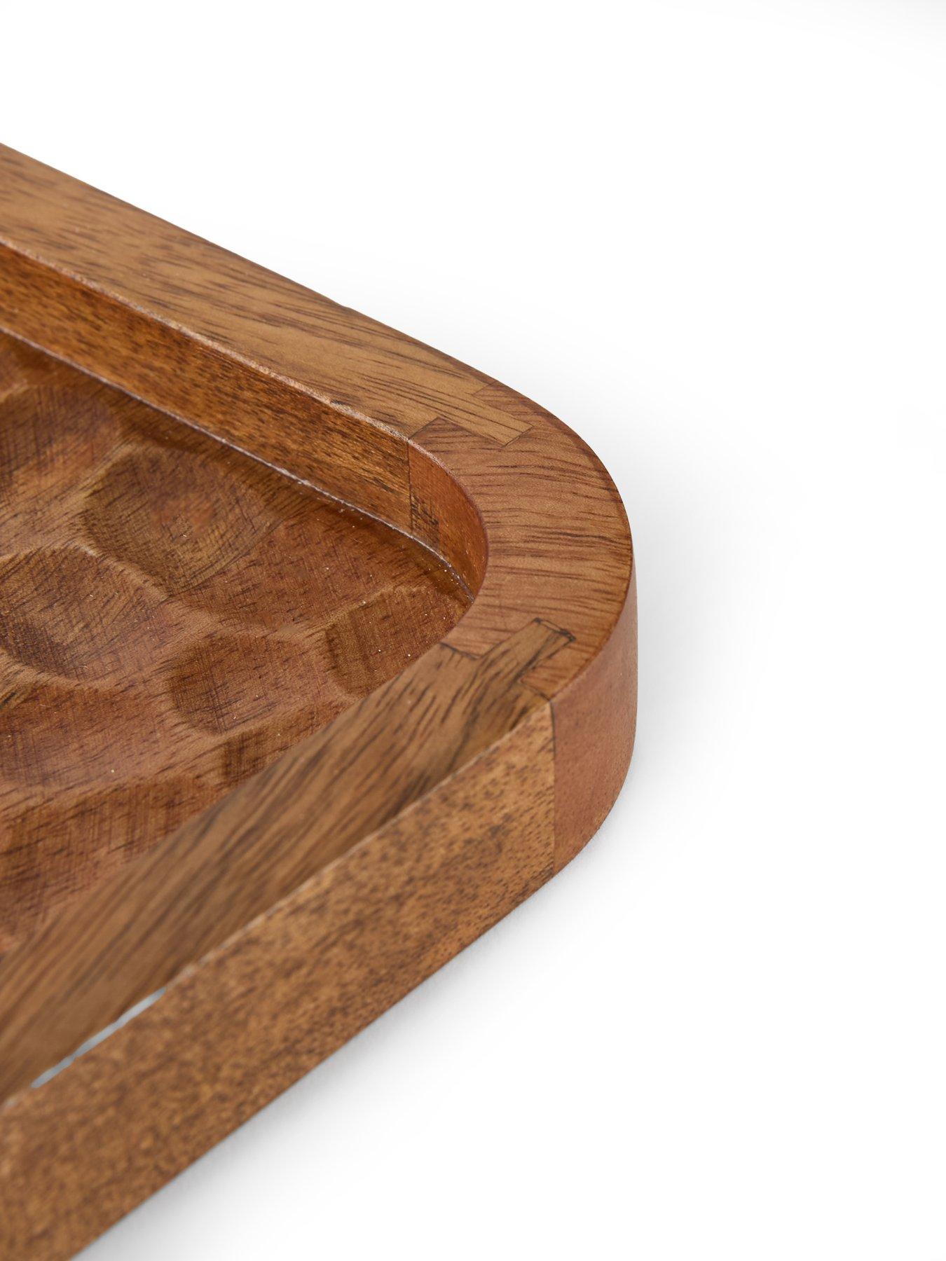 Image 5 of 8 of The Very Collection Rectangular Wooden Carved Tray