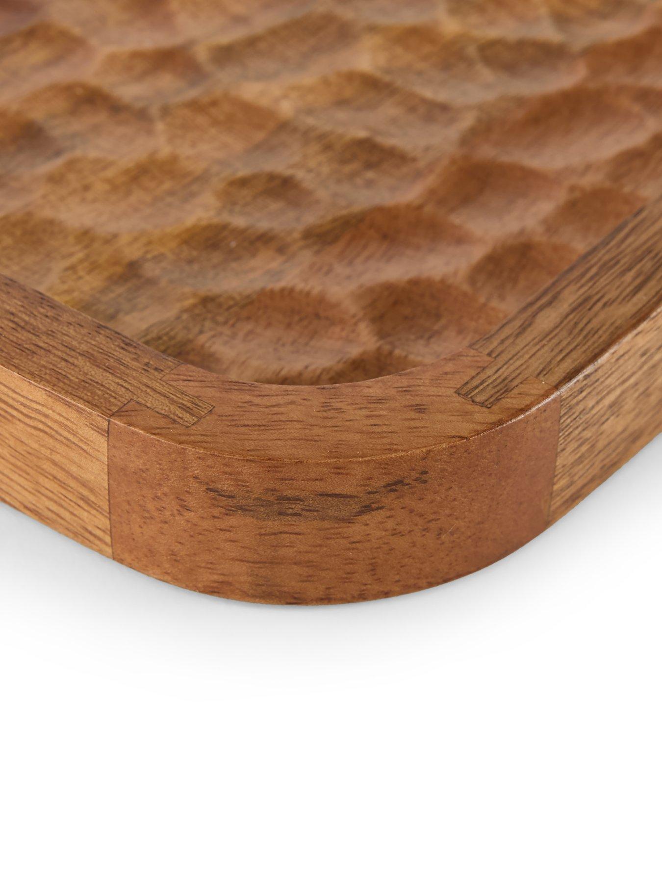 Image 6 of 8 of The Very Collection Rectangular Wooden Carved Tray