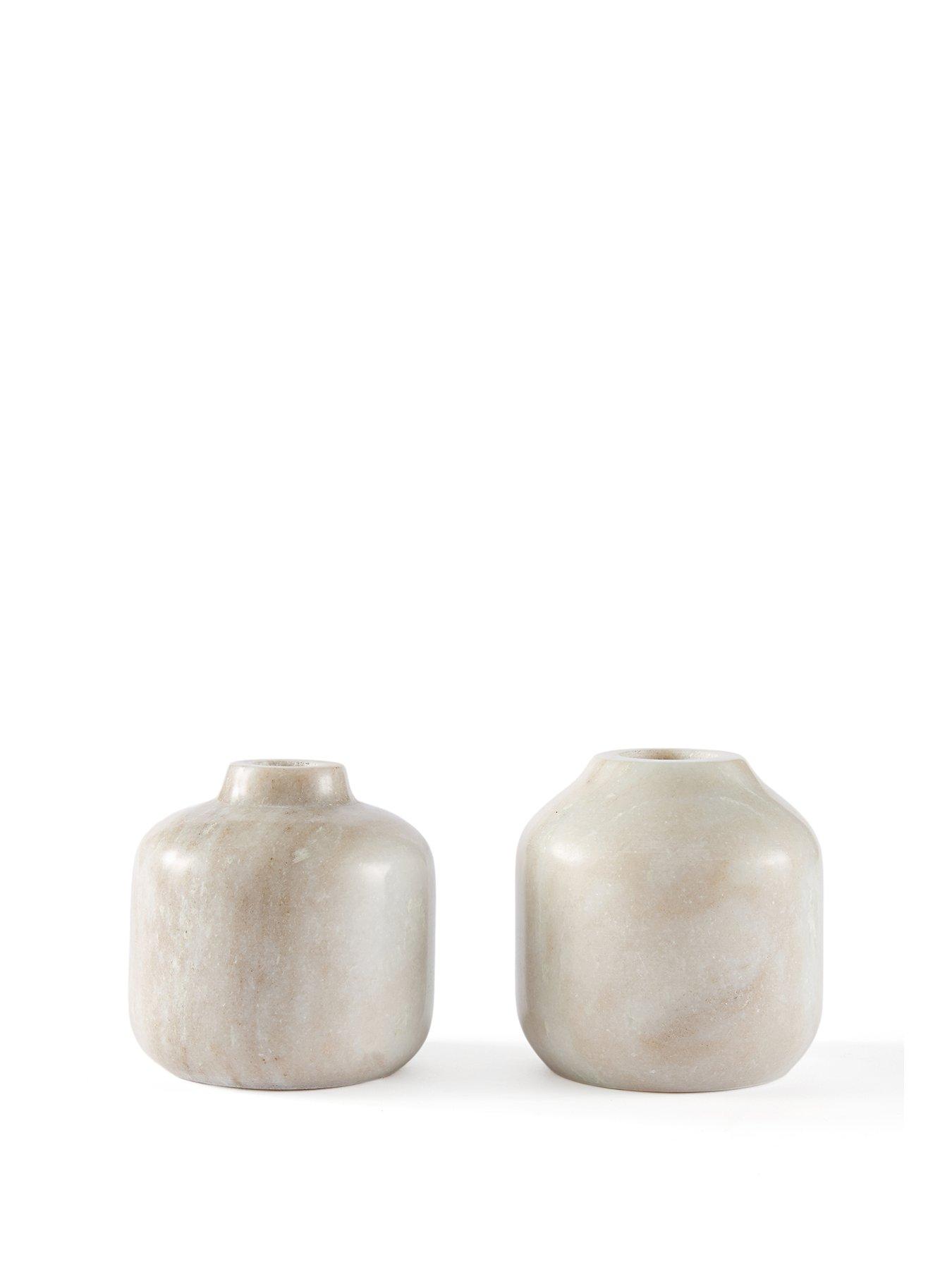Image 2 of 8 of Michelle Keegan Home Set Of 2 Marble Mini Bud Vases