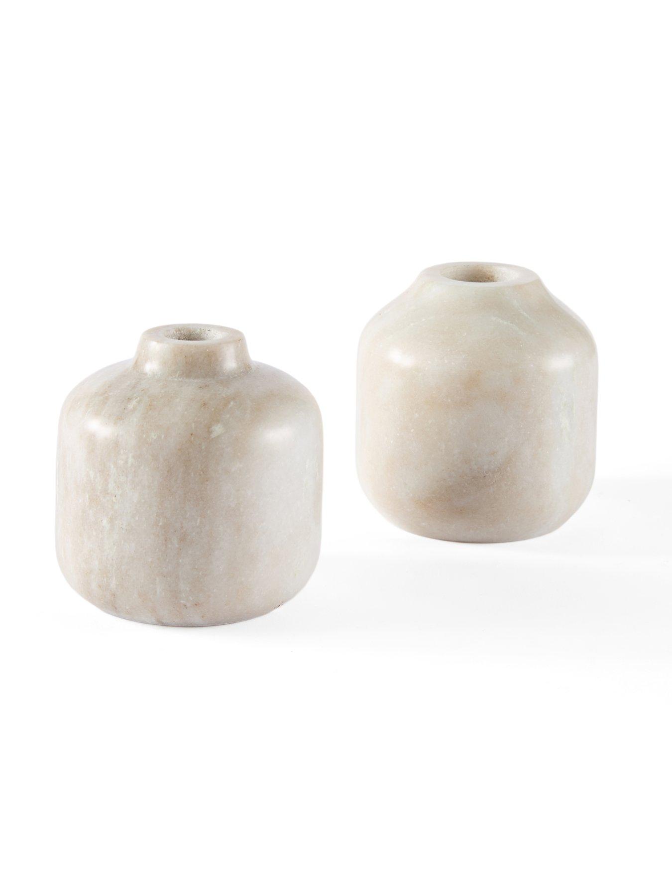 Image 3 of 8 of Michelle Keegan Home Set Of 2 Marble Mini Bud Vases