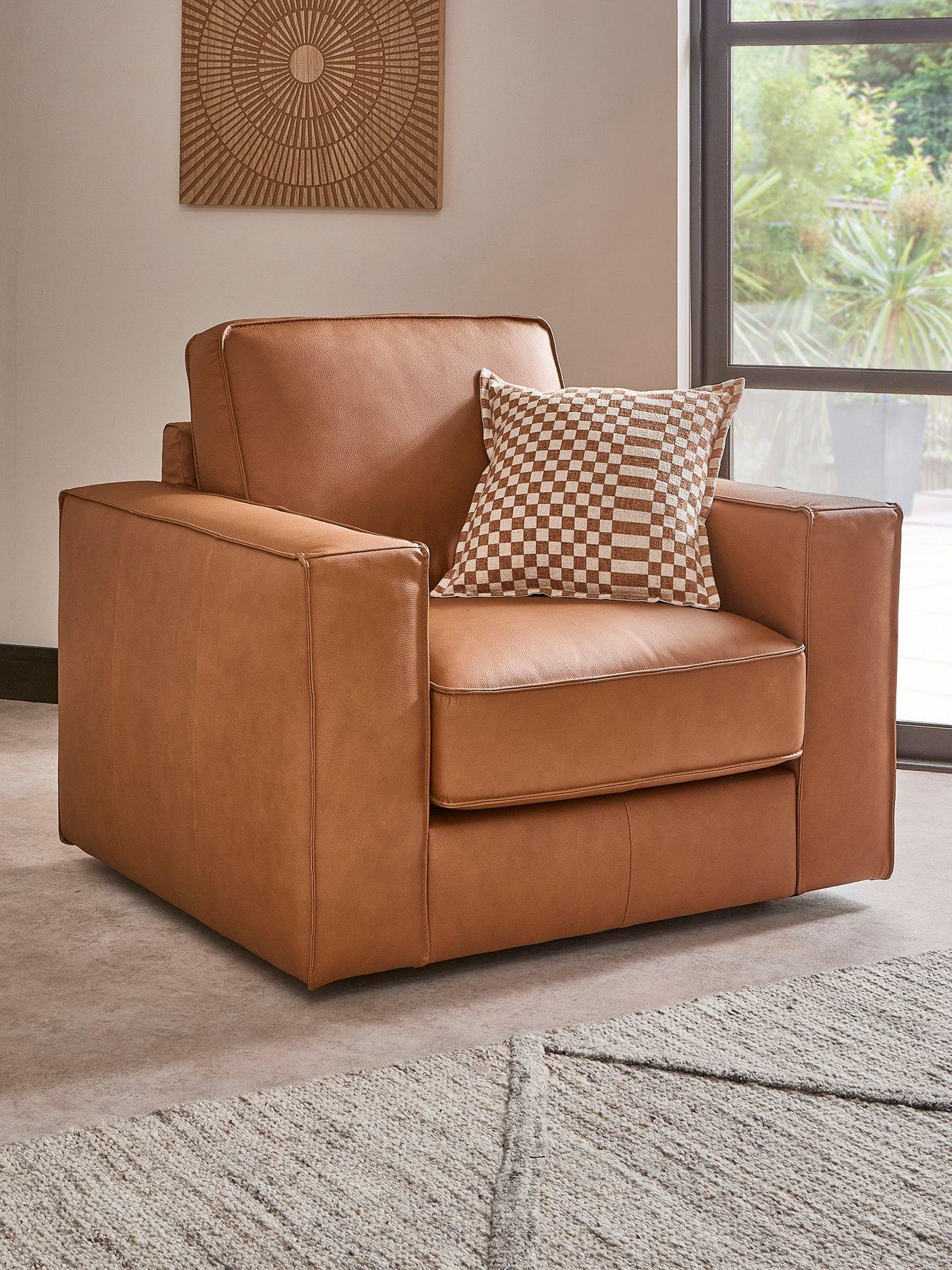 Image 1 of 6 of The Very Collection Atalia Leather Armchair - FSC&reg; Certified