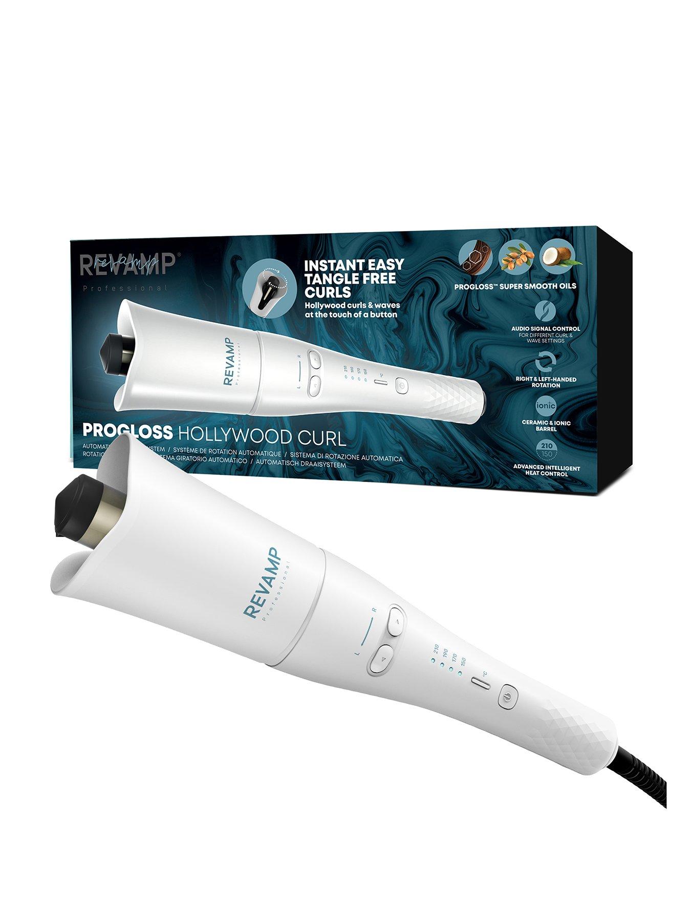 Revamp Hollywood Curl Auto-Rotate Ceramic Curler - White