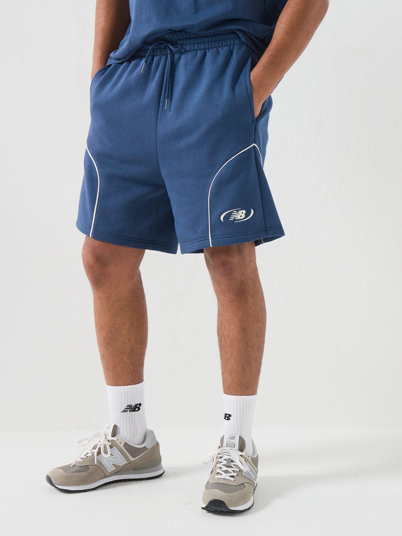 Image 1 of 6 of New Balance Mens Trackside Fleece Short - Navy