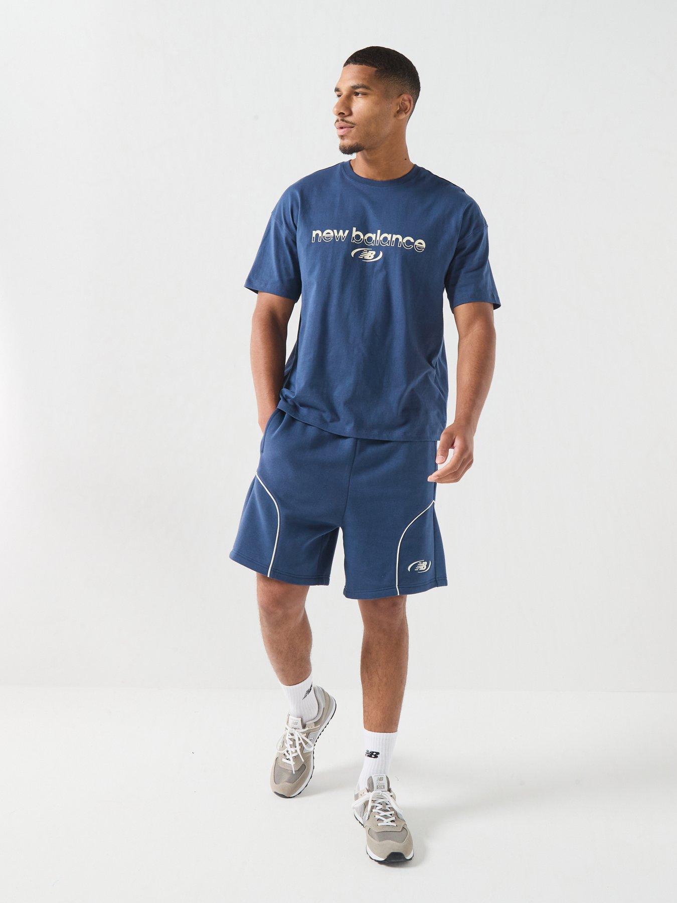 Image 3 of 6 of New Balance Mens Trackside Fleece Short - Navy