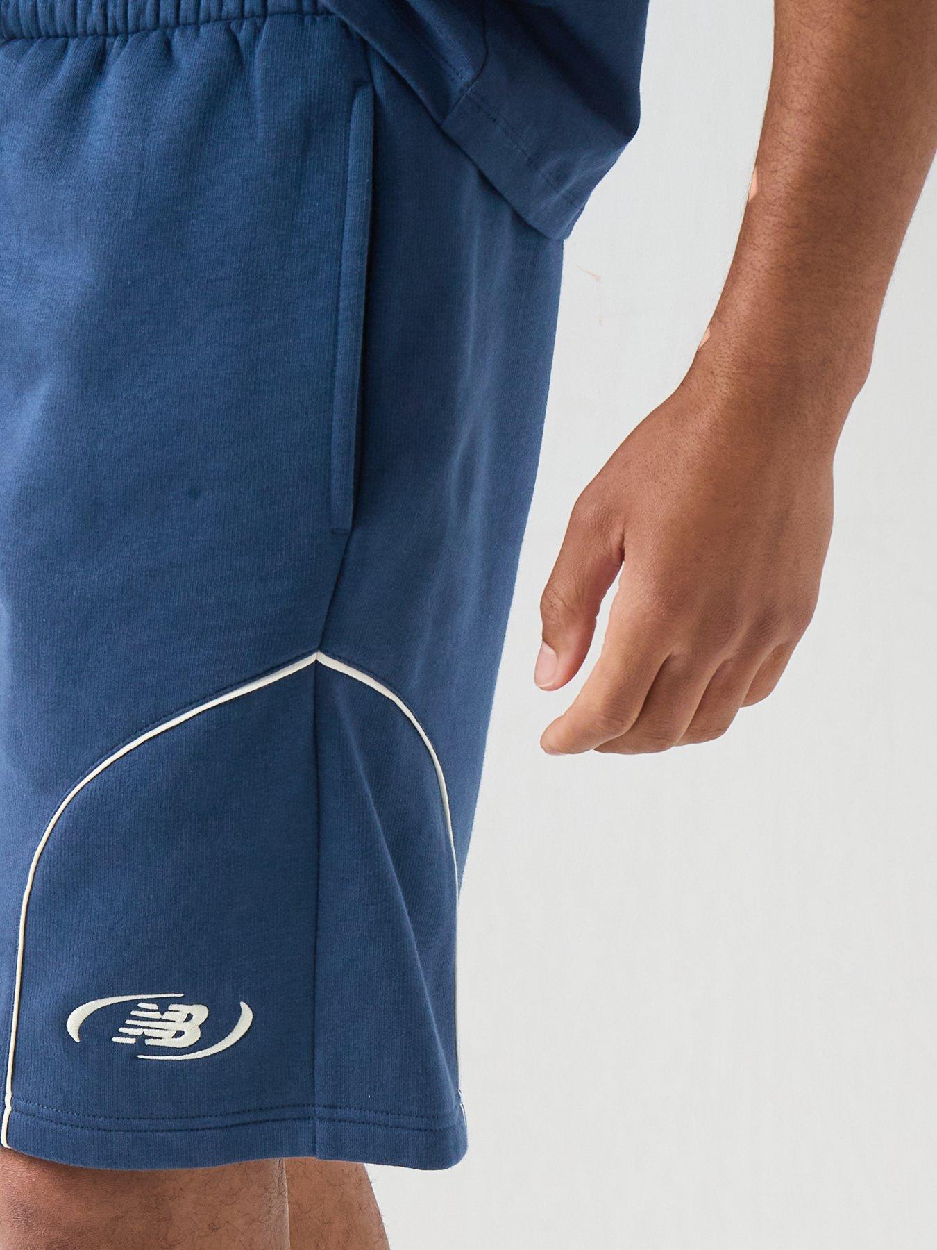 Image 4 of 6 of New Balance Mens Trackside Fleece Short - Navy
