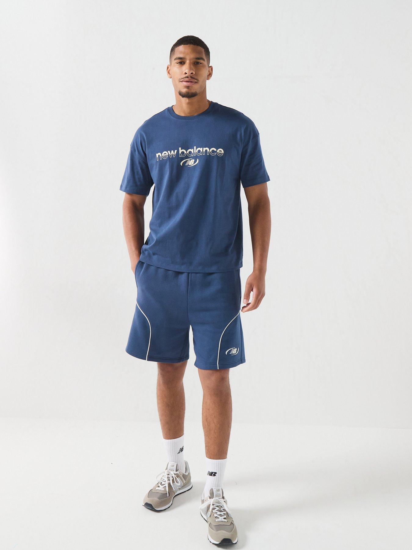 Image 5 of 6 of New Balance Mens Trackside Fleece Short - Navy