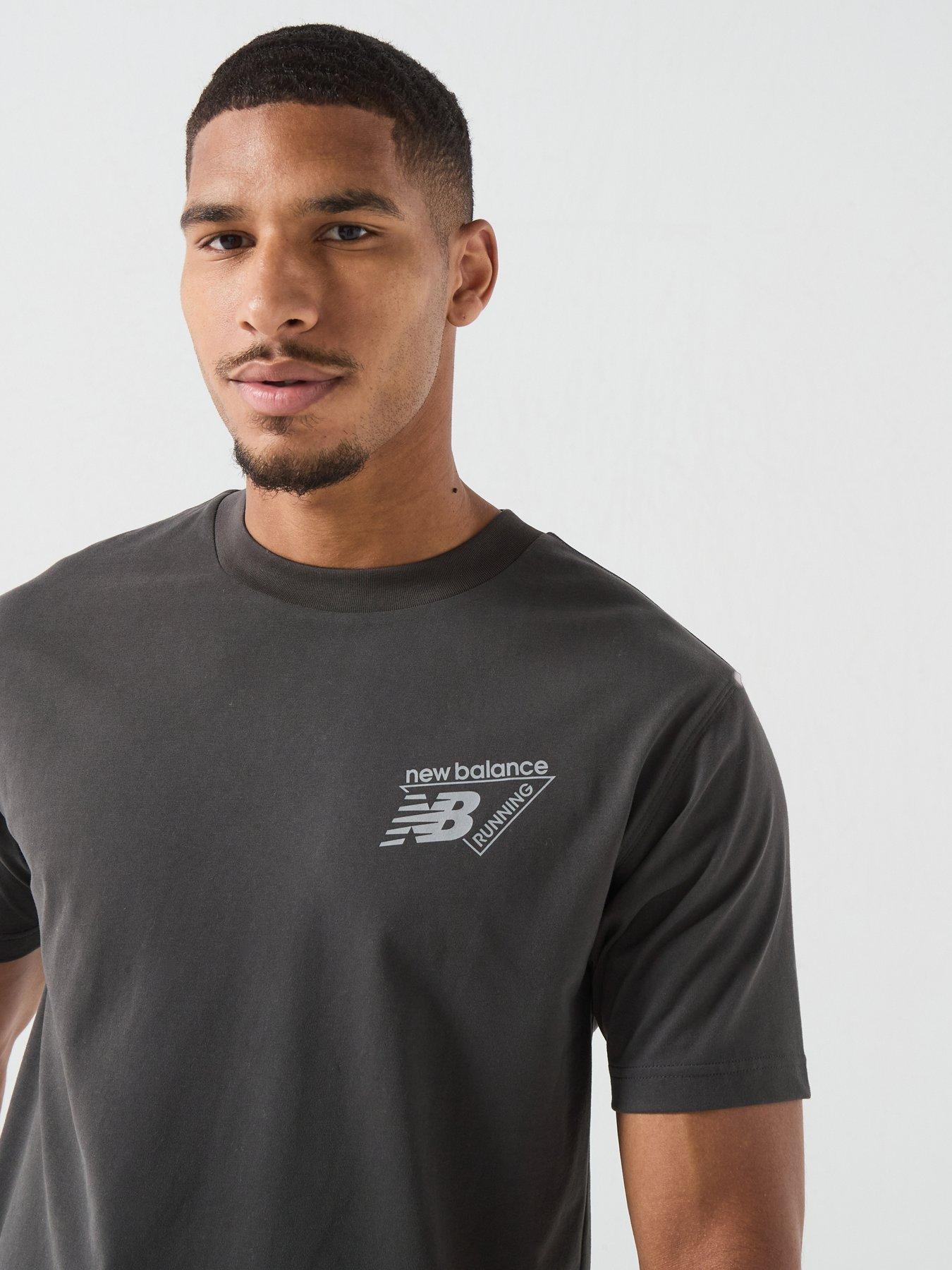 Image 4 of 6 of New Balance Mens Nocturnal Run Runners Aren't Normal Performance T-Shirt - Black