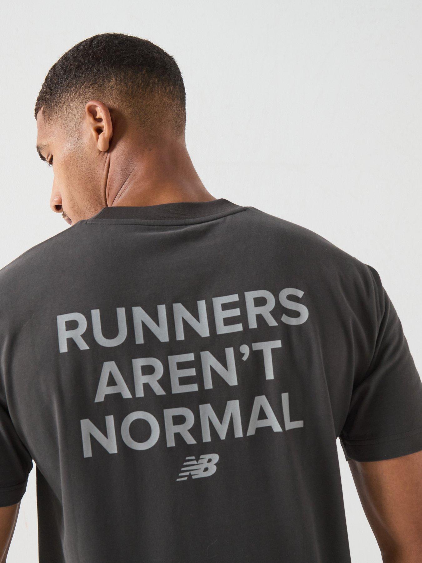Image 5 of 6 of New Balance Mens Nocturnal Run Runners Aren't Normal Performance T-Shirt - Black