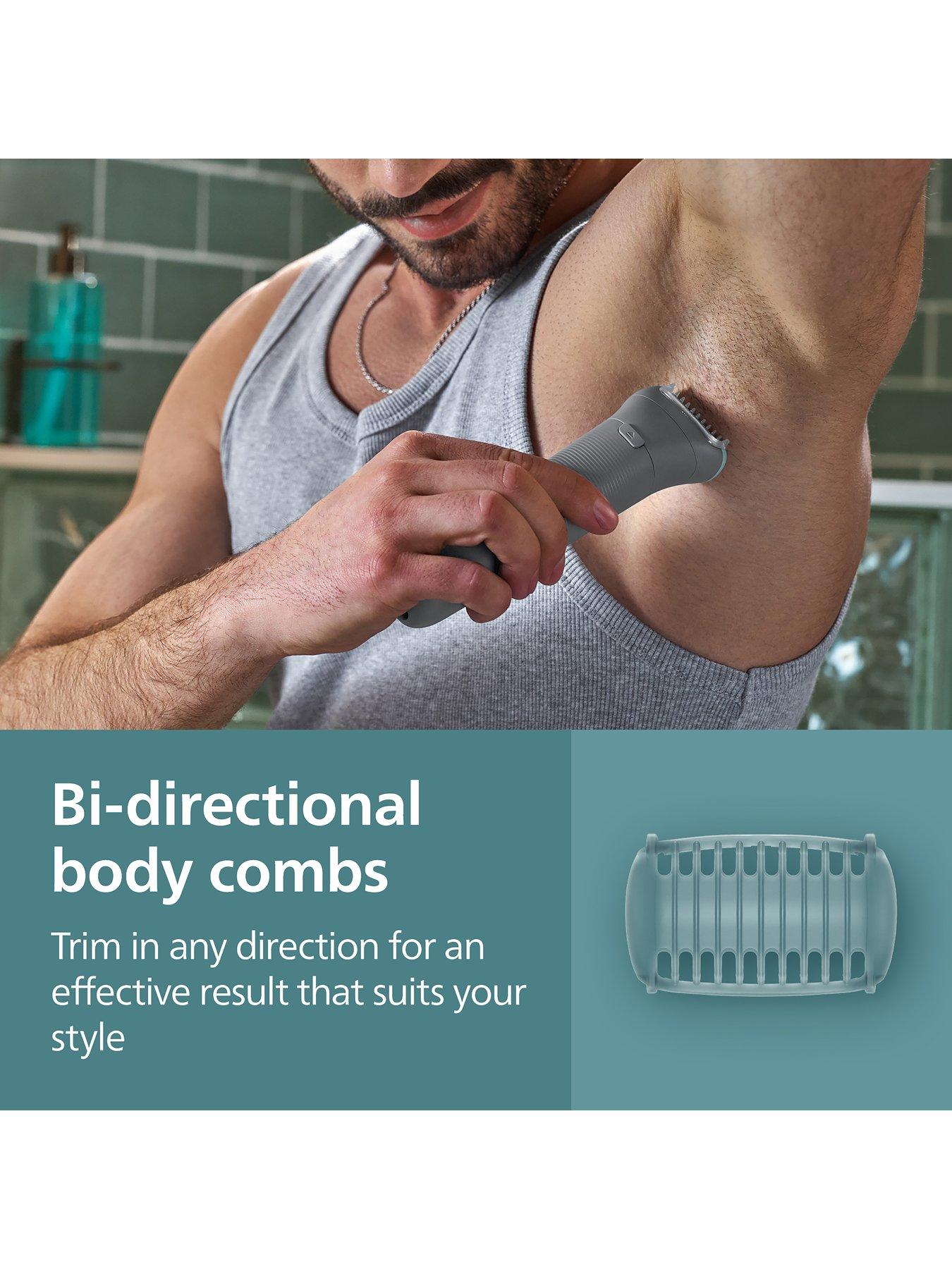 Image 6 of 8 of Philips Body Groomer 3000 Series - Triple Protect Shave System, Intimate Trim &amp; Shave, Close and Smooth on Skin, 100% Showerproof, BG3485/15