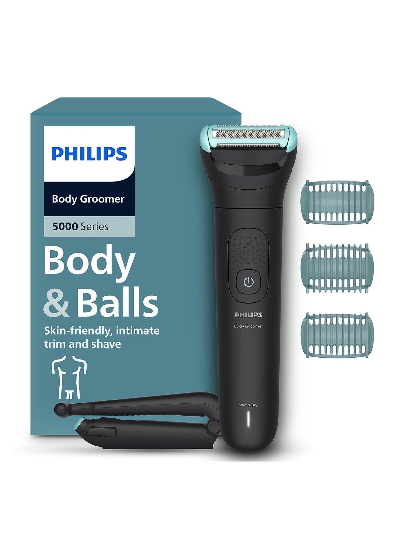 Philips Philips Body Groomer 5000 Series - Triple Protect Shave System, Intimate Trim  &  Shave, Foldable Back Attachment, 100% Showerproof, BG5475/15