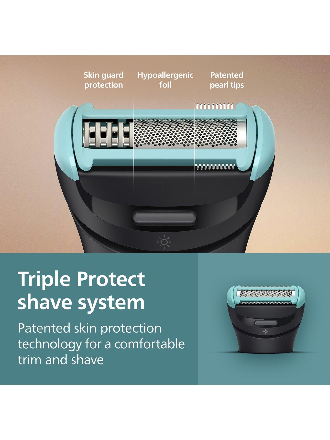Image 4 of 8 of Philips Body Groomer 7000 Series - 2D Flexing Head, Triple Protect Shave System, Intimate Trim &amp; Shave, 100% Showerproof, BG7470/15
