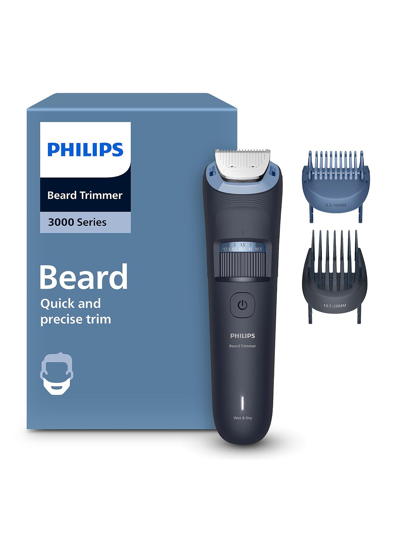 Image 1 of 8 of Philips Beard Trimmer 3000 Series - Self-sharpening Metal Blades, 40 Lock-in Settings, Lift&amp;Trim Comb, 100% Waterproof, Battery Indicator, BT3665/15