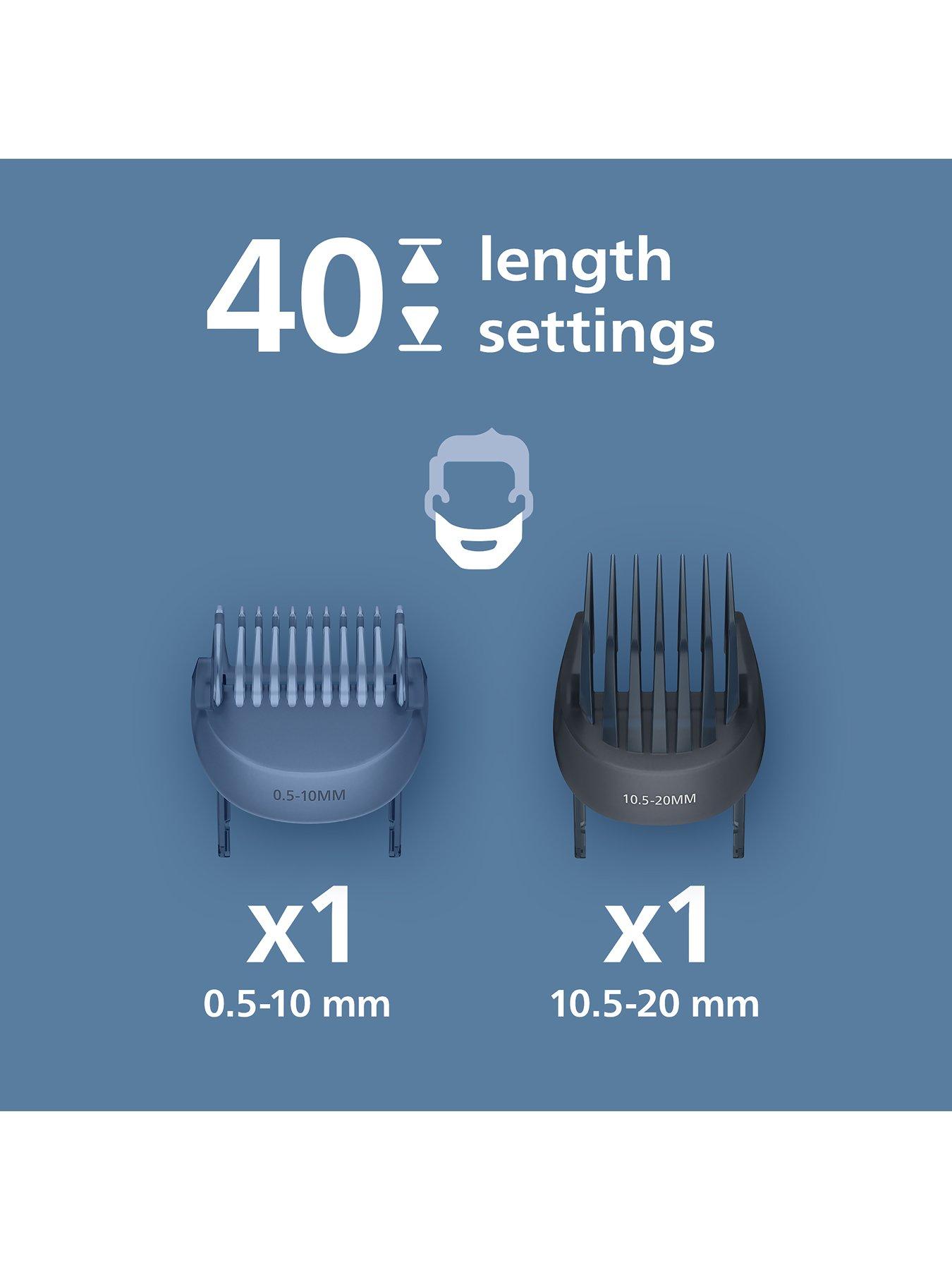 Image 3 of 8 of Philips Beard Trimmer 3000 Series - Self-sharpening Metal Blades, 40 Lock-in Settings, Lift&amp;Trim Comb, 100% Waterproof, Battery Indicator, BT3665/15