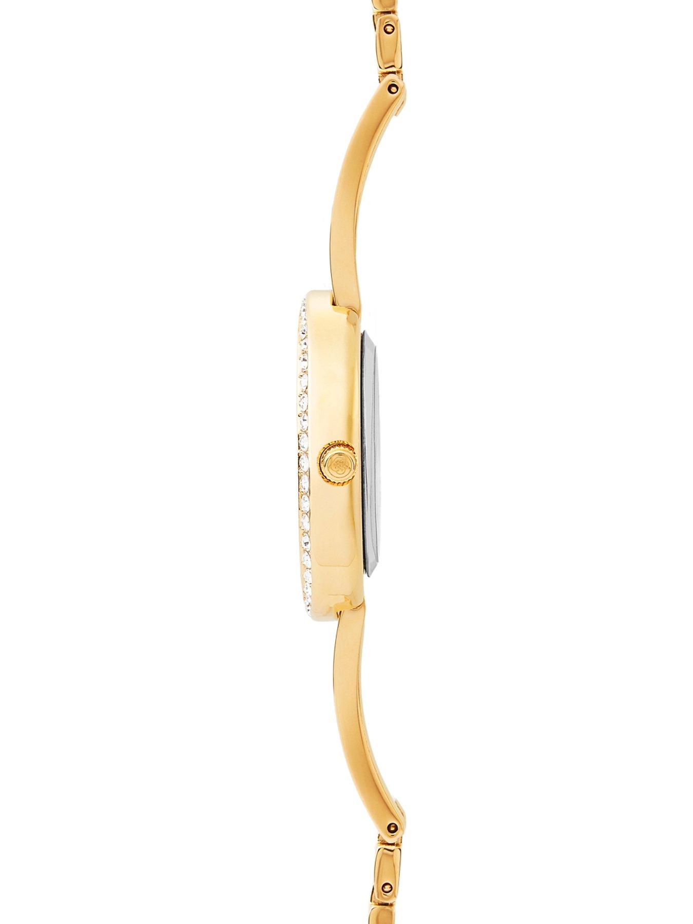 Image 5 of 7 of Sekonda Womens Bellamy Gold Alloy Semi-Bangle with Stone Set White Dial, matching Pendant and Stud Earrings Analogue Gift Set