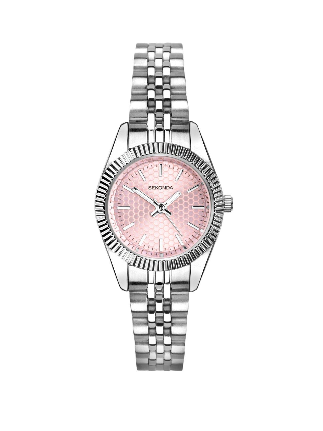 Sekonda Sekonda Womens Francis Silver Stainless Steel Strap with Pink Dial Analogue Watch