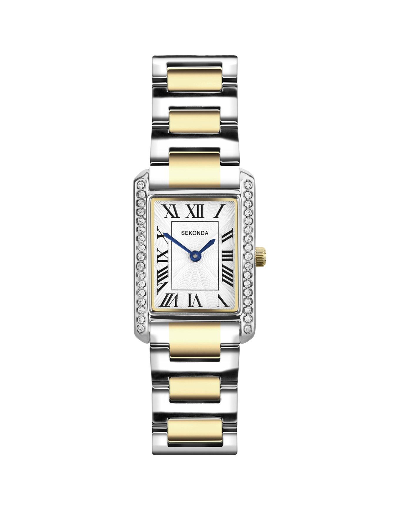 Sekonda Womens Colette Two Tone Alloy Strap with White Dial Analogue Watch