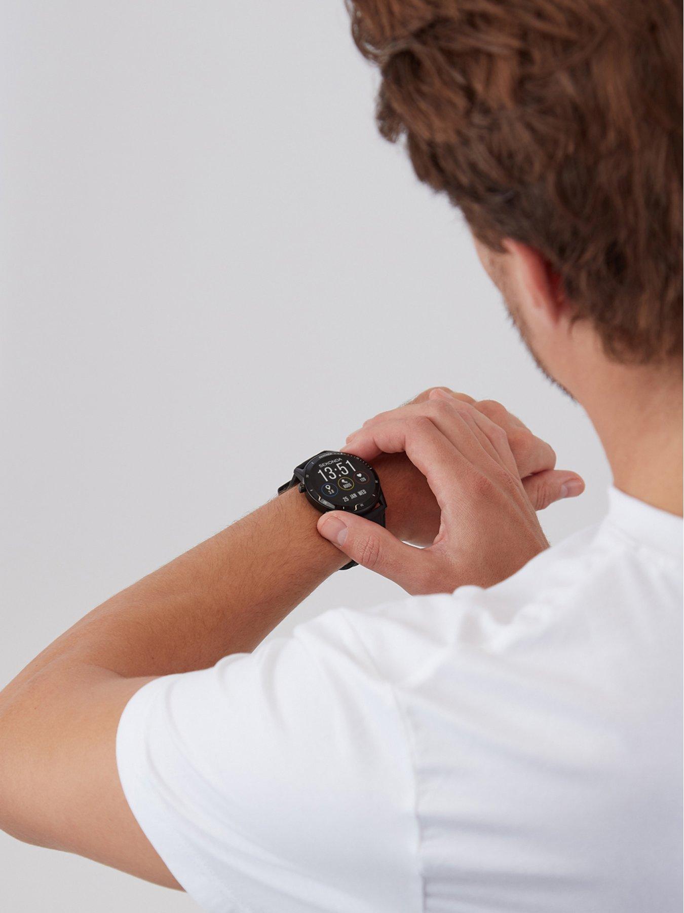 Image 2 of 7 of Sekonda Mens Active Go Black Silicone Strap with LCD Dial Smartwatch