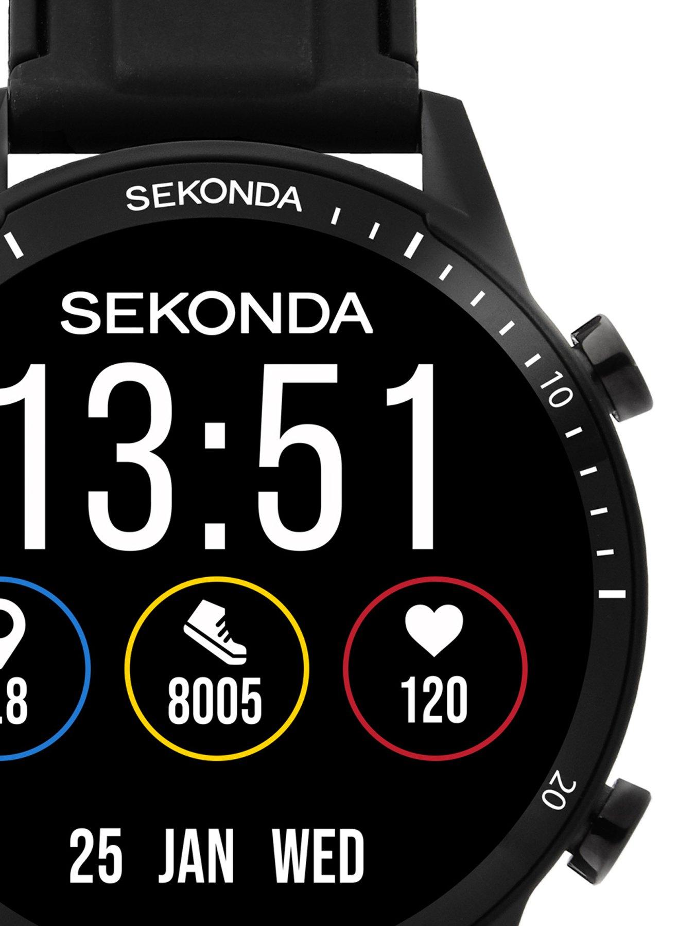Image 3 of 7 of Sekonda Mens Active Go Black Silicone Strap with LCD Dial Smartwatch