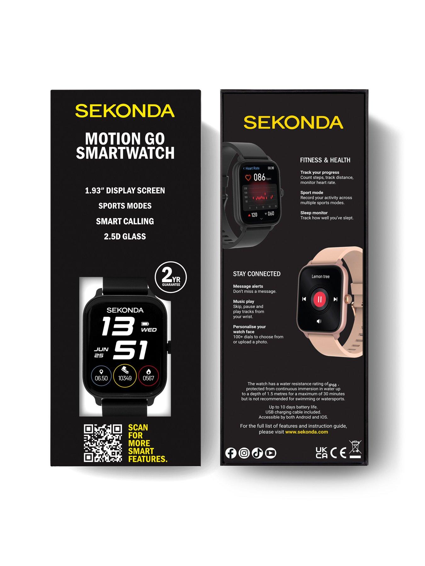 Image 4 of 7 of Sekonda Unisex Motion Go Black Silicone Strap with LCD Dial Smartwatch
