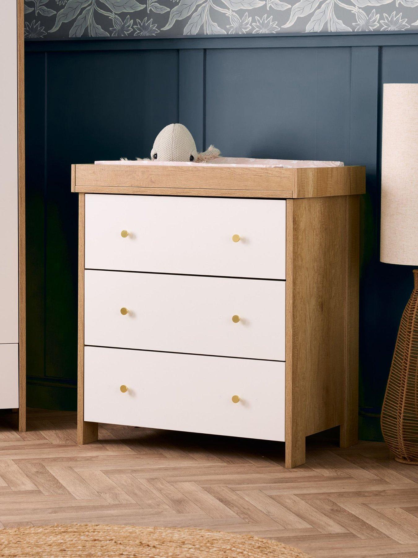 Obaby Nika Changing Unit - Oak  &  White