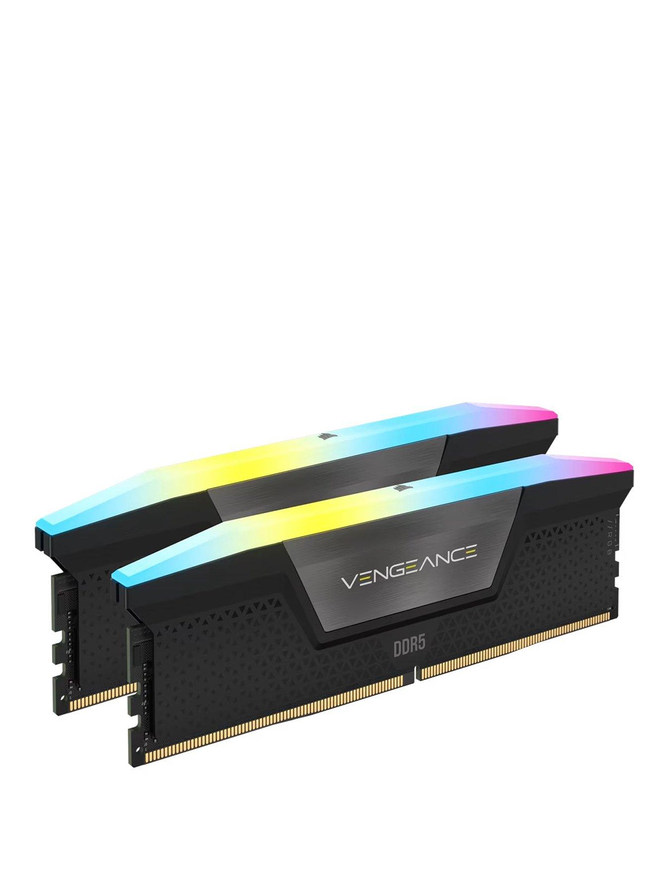 CORSAIR VENGEANCE RGB 16GB DDR5 DRAM 5200MHz Memory Kit D/K - Black