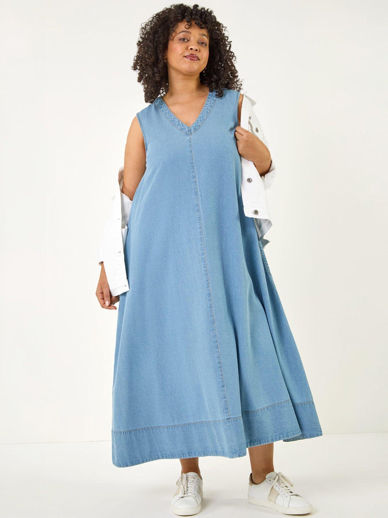 Image 3 of 5 of Roman Curve V-Neck Swing Dress
