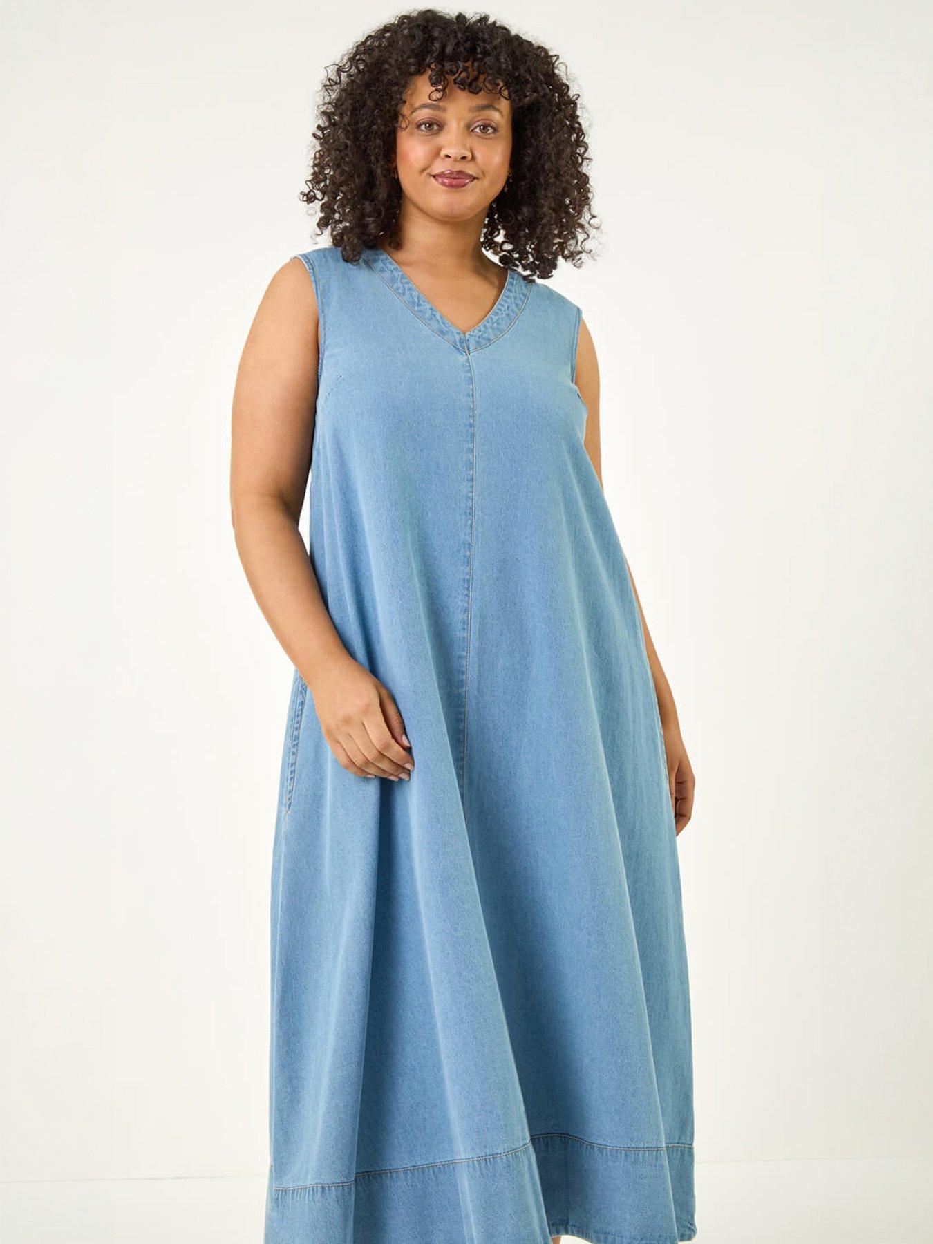 Image 4 of 5 of Roman Curve V-Neck Swing Dress